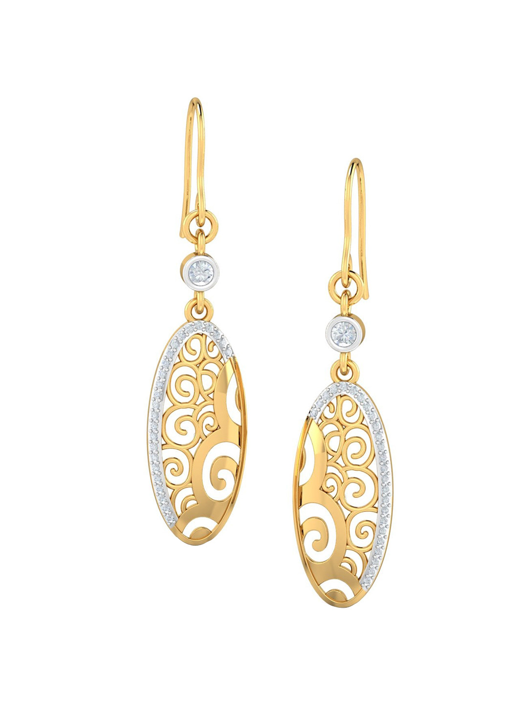 

KUBERBOX 18KT Gold Stud Earrings With Diamonds - 2.65gm