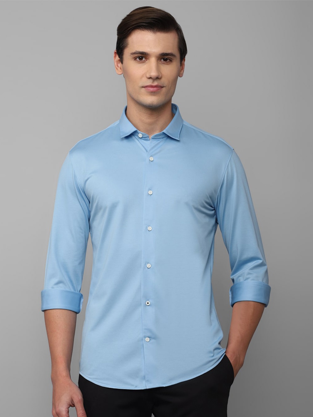 

Louis Philippe Sport Slim Fit Opaque Cotton Casual Shirt, Blue