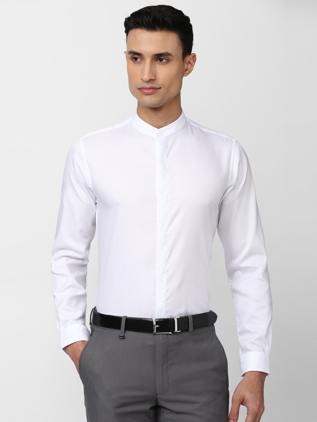 

Peter England Men Cotton Slim Fit Opaque Formal Shirt, White