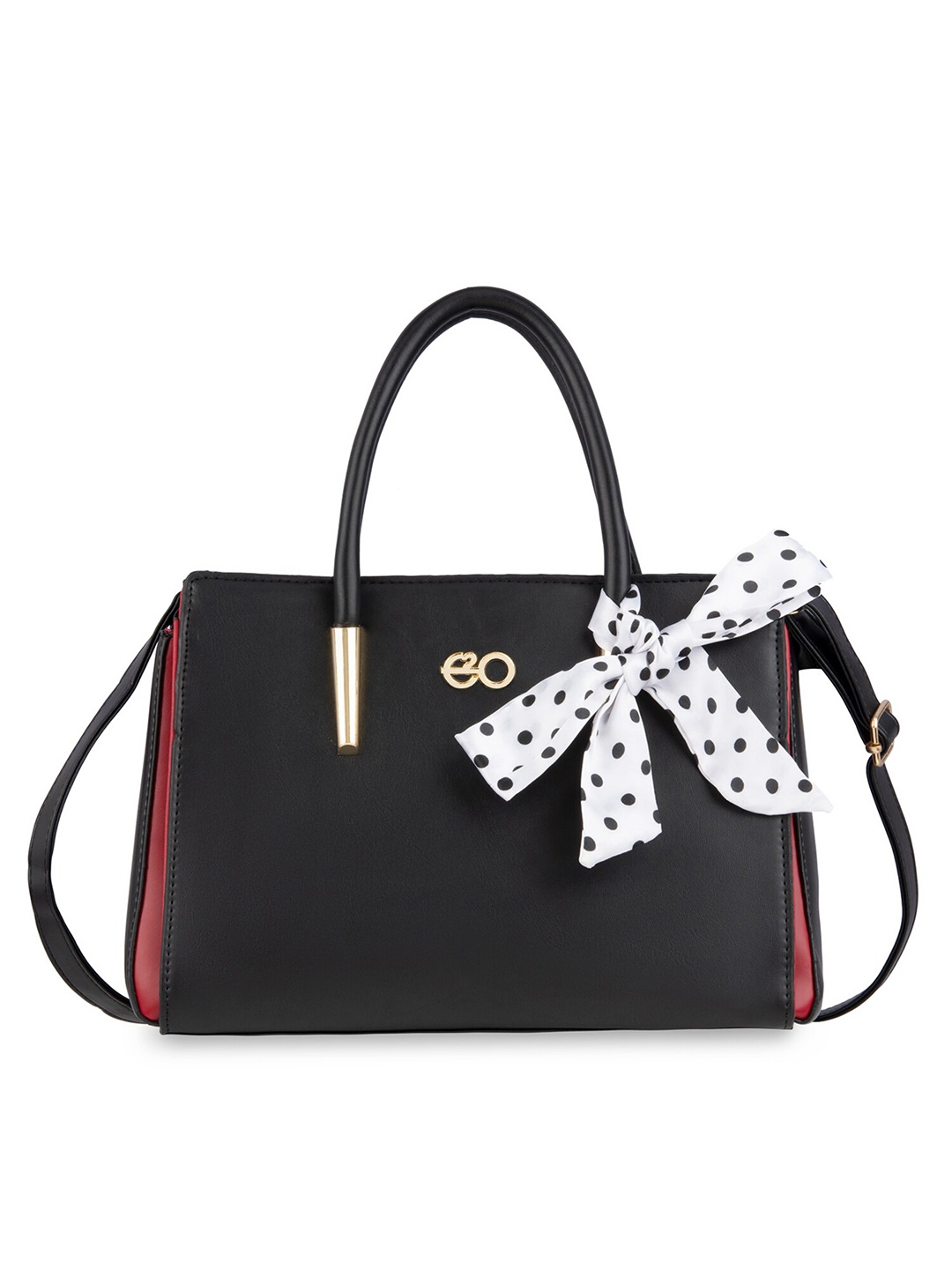 

E2O PU Water Resistant Structured Handheld Bag, Black