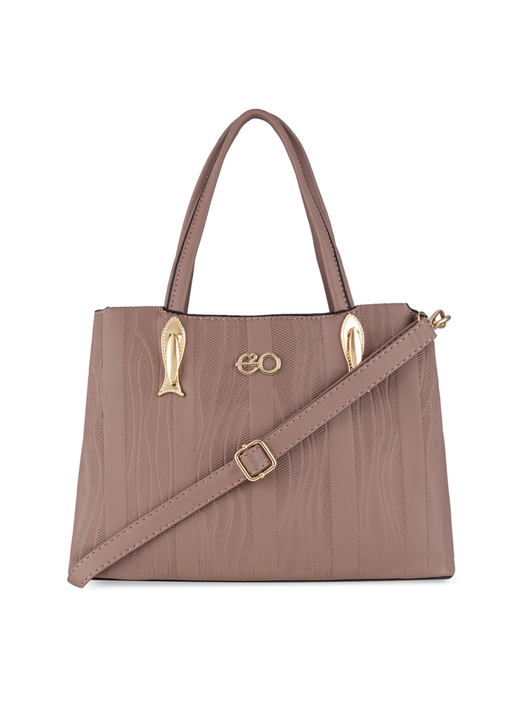 E2O Textured Structured Handheld Bag, Pink