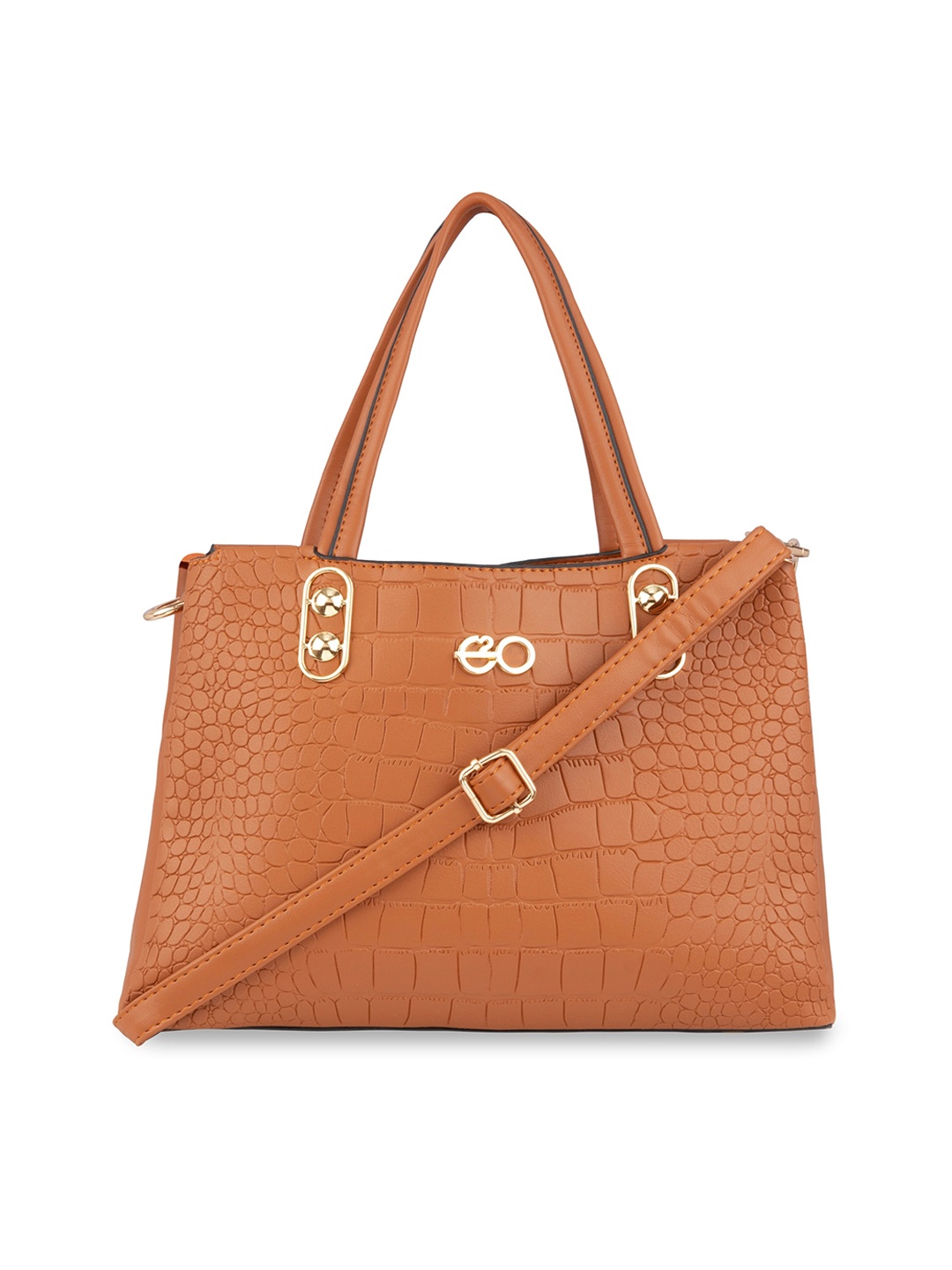 

E2O Textured PU Water Resistant Structured Handheld Bag, Orange
