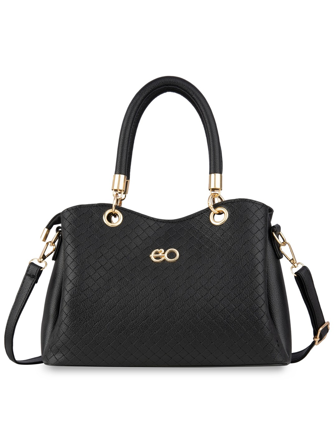 

E2O Textured Structured Handheld Bag, Black