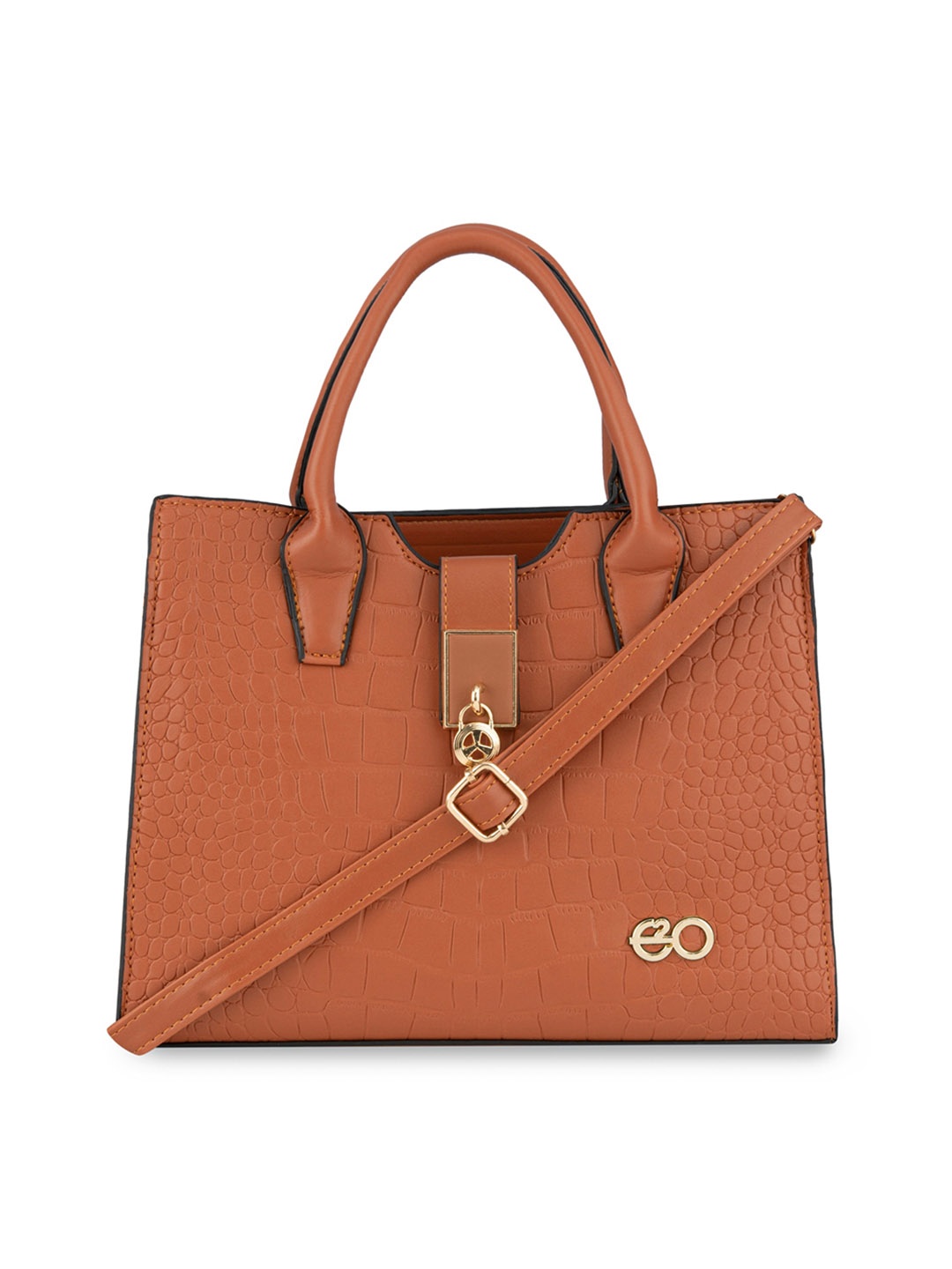 

E2O Textured Structured Handheld Bag, Orange