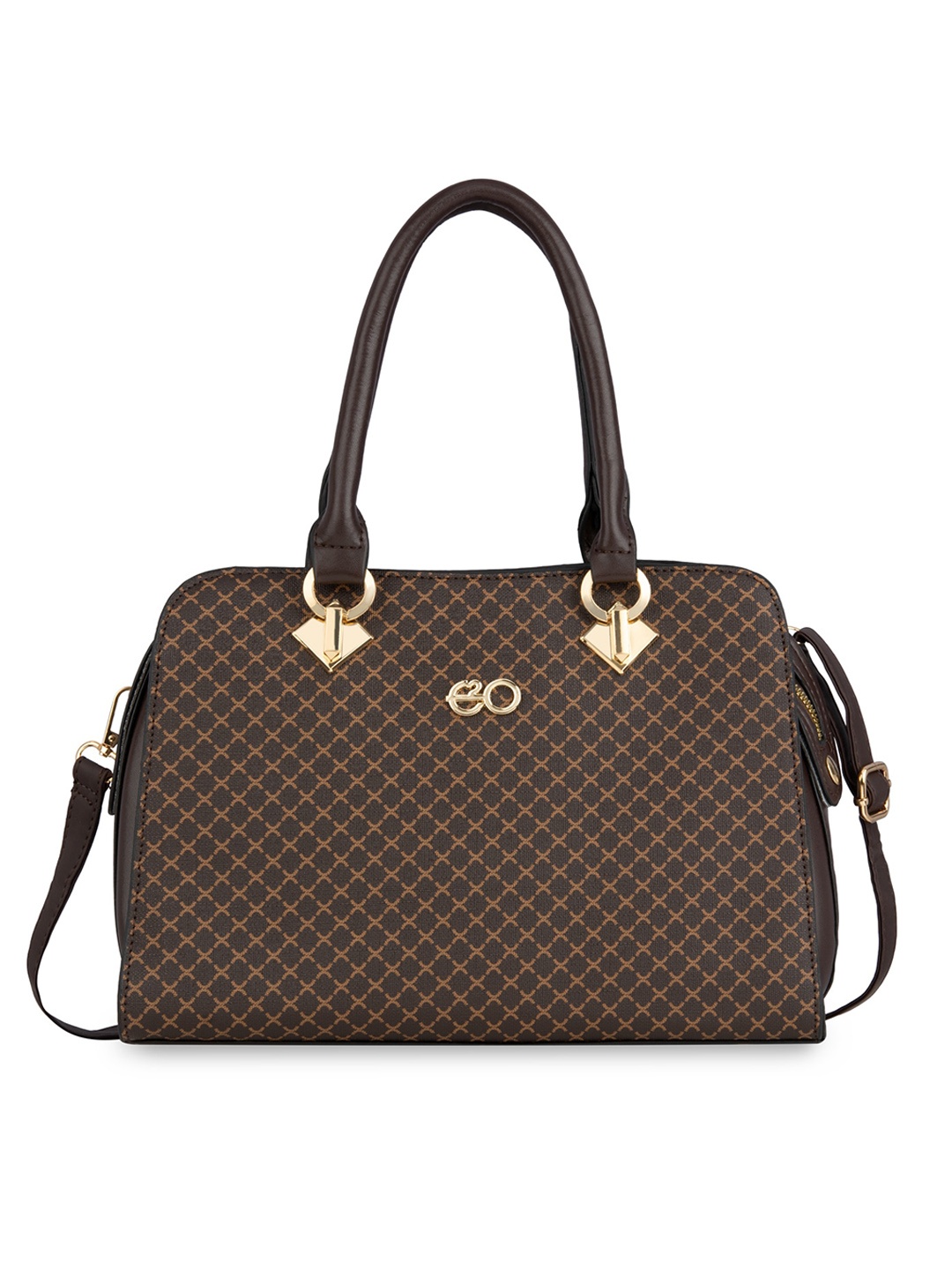 

E2O PU Water Resistant Structured Handheld Bag, Brown