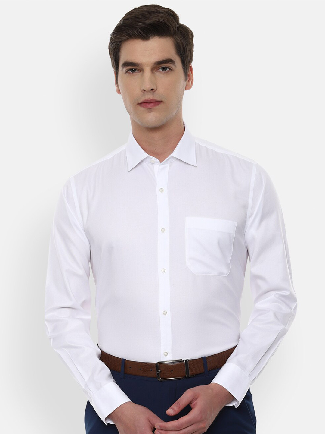

Van Heusen Opaque Pure Cotton Formal Shirt, White