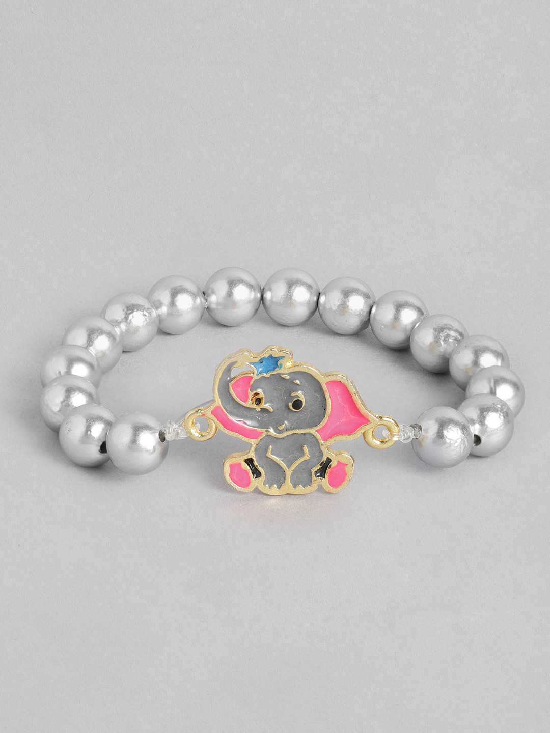

Voylla Kids Elephant Beaded Rakhi, Silver