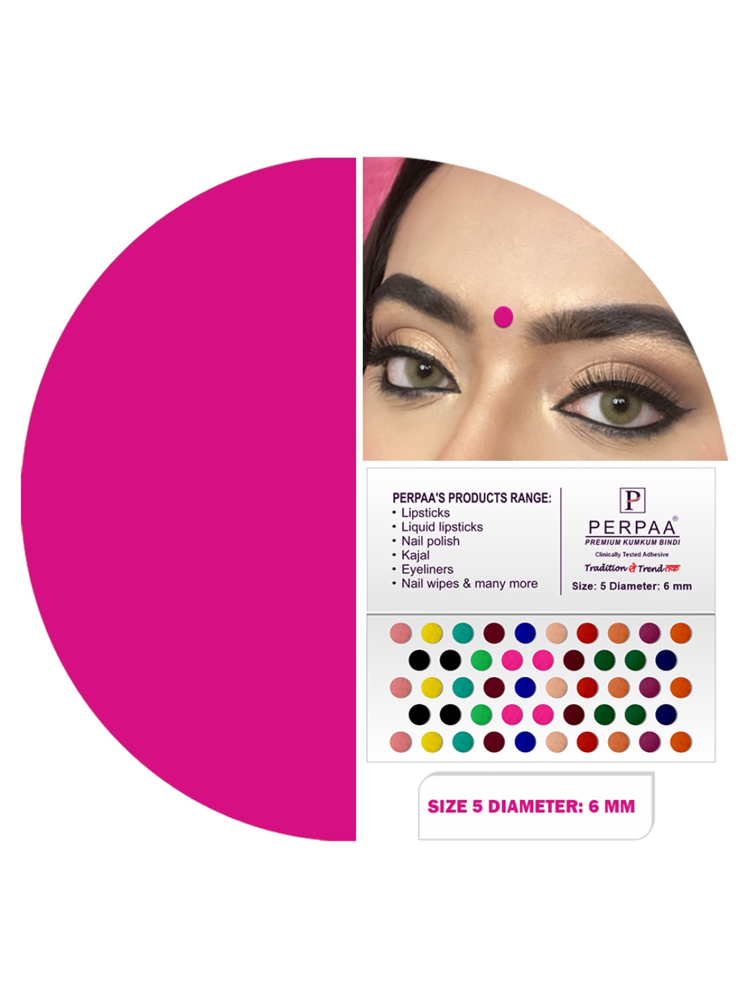 

PERPAA Premium Velvet Sticker Kumkum Bindi Box - 15 Flaps, Multi
