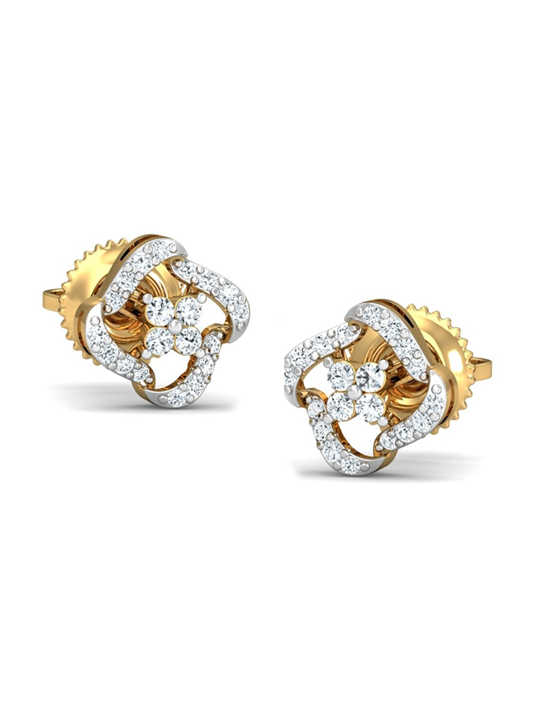 

KUBERBOX 18KT Gold Diamond-Studded Stud Earrings - 1.94gm