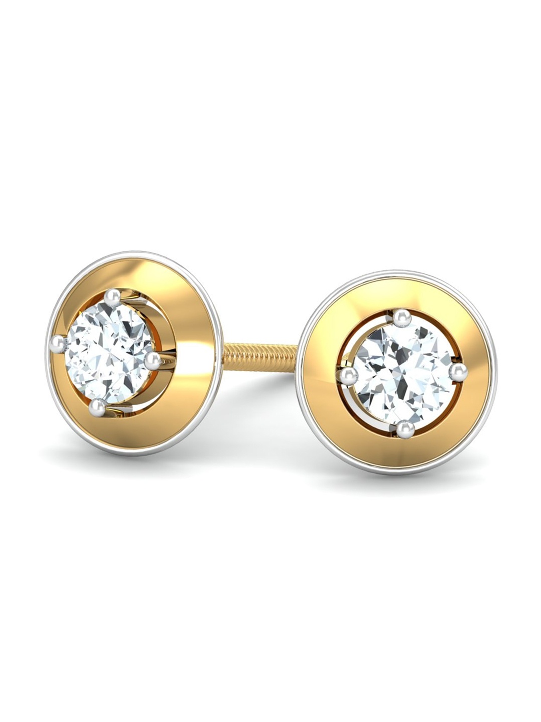 

KUBERBOX Paradigm 18KT Gold Diamond-Studded Earrings-1.0gm