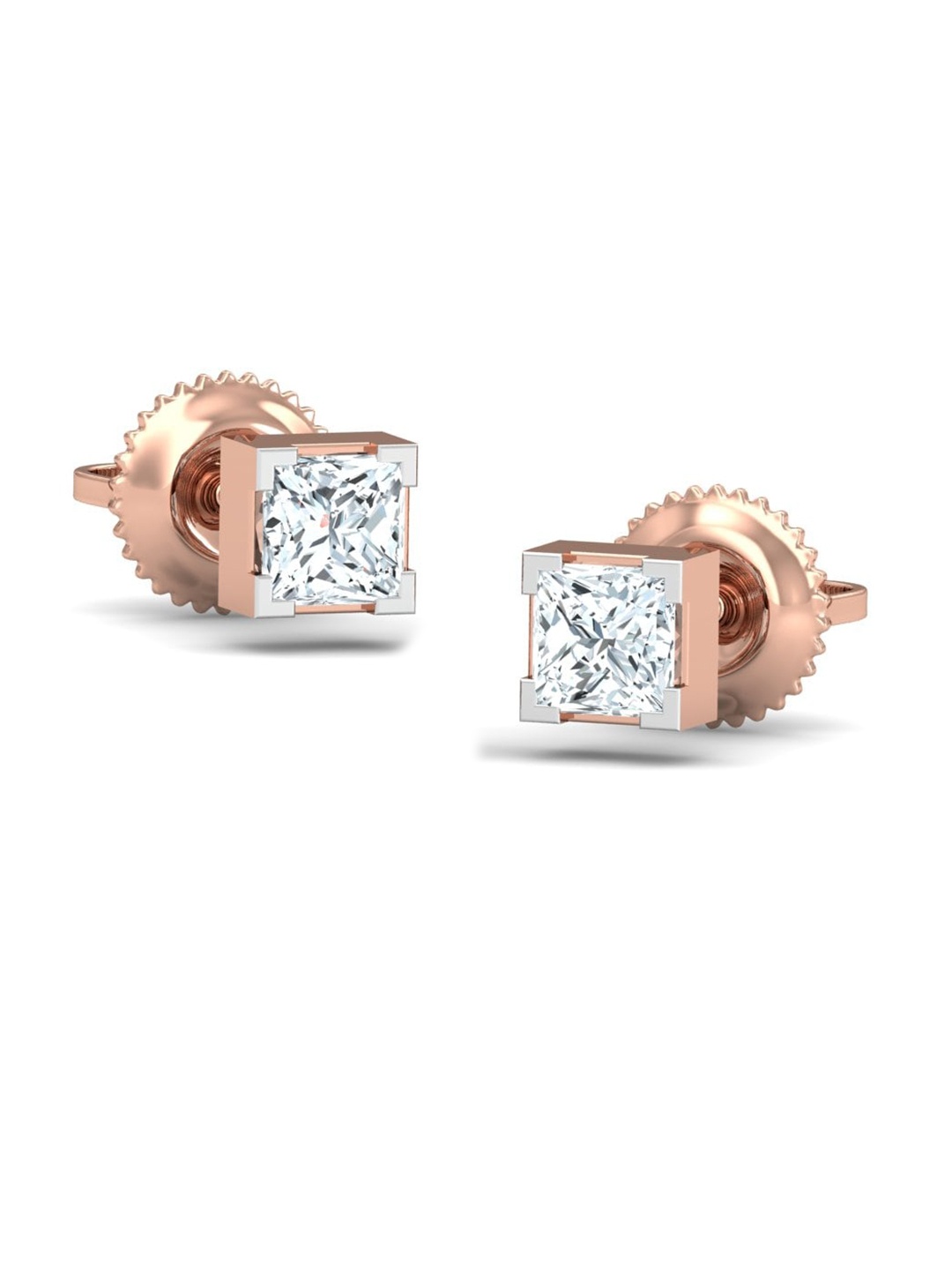 

KUBERBOX 18KT Rose Gold Diamond Earrings-1.32gm