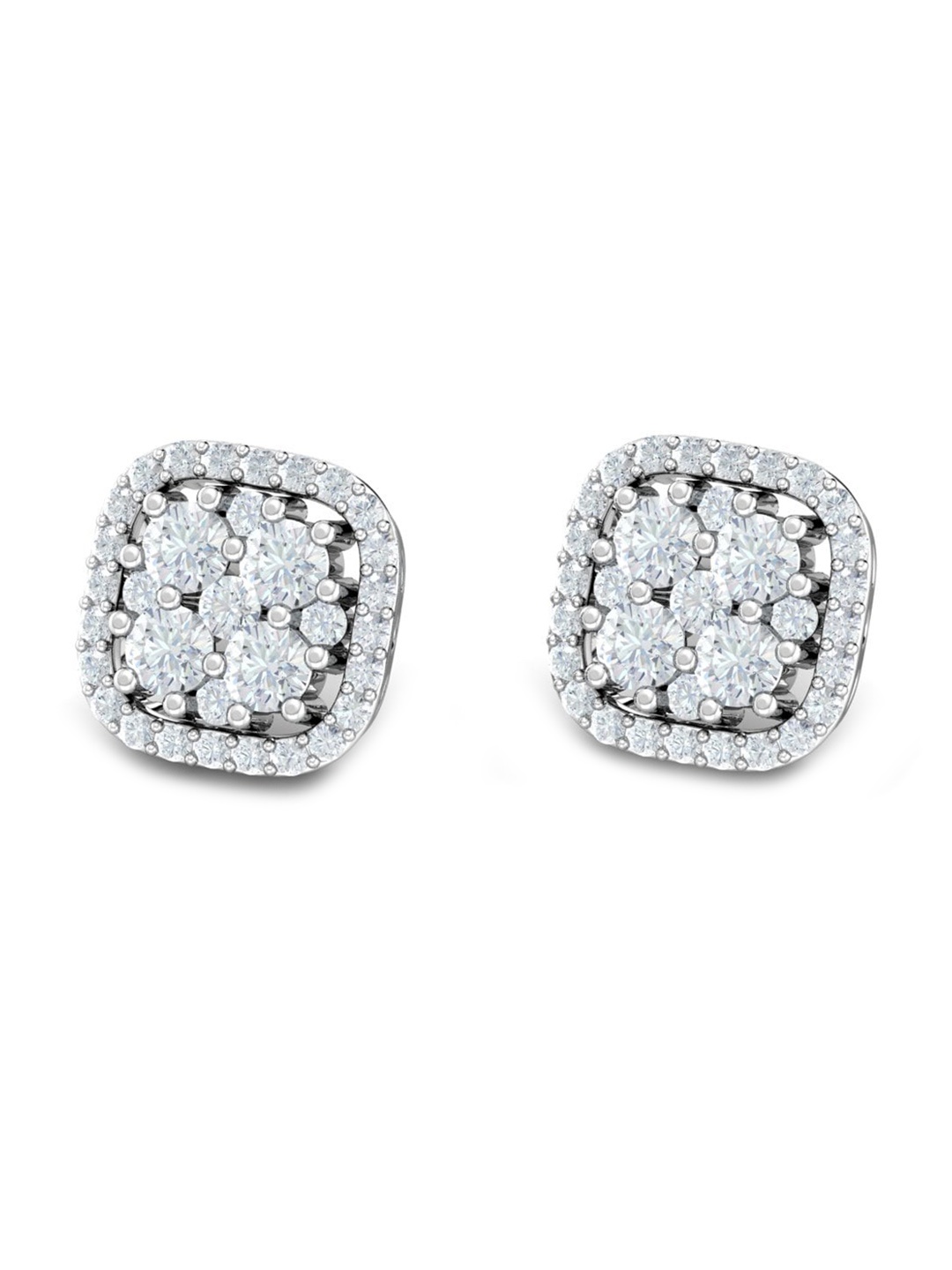 

KUBERBOX 18KT Gold Diamond-Studded Stud Earrings- 3.9 gm