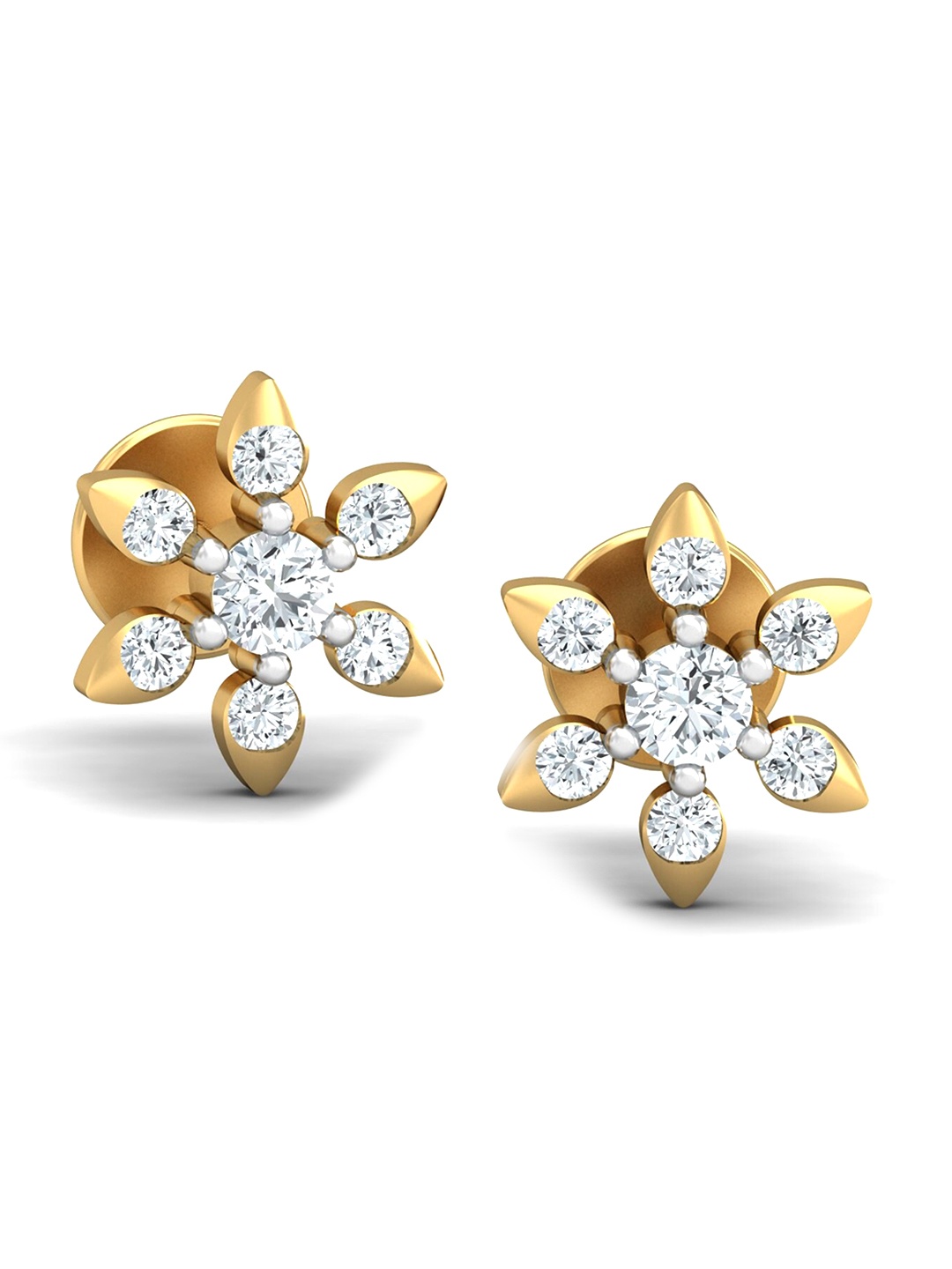 

KUBERBOX 18KT Gold Diamond-Studded Earrings-1.59gm