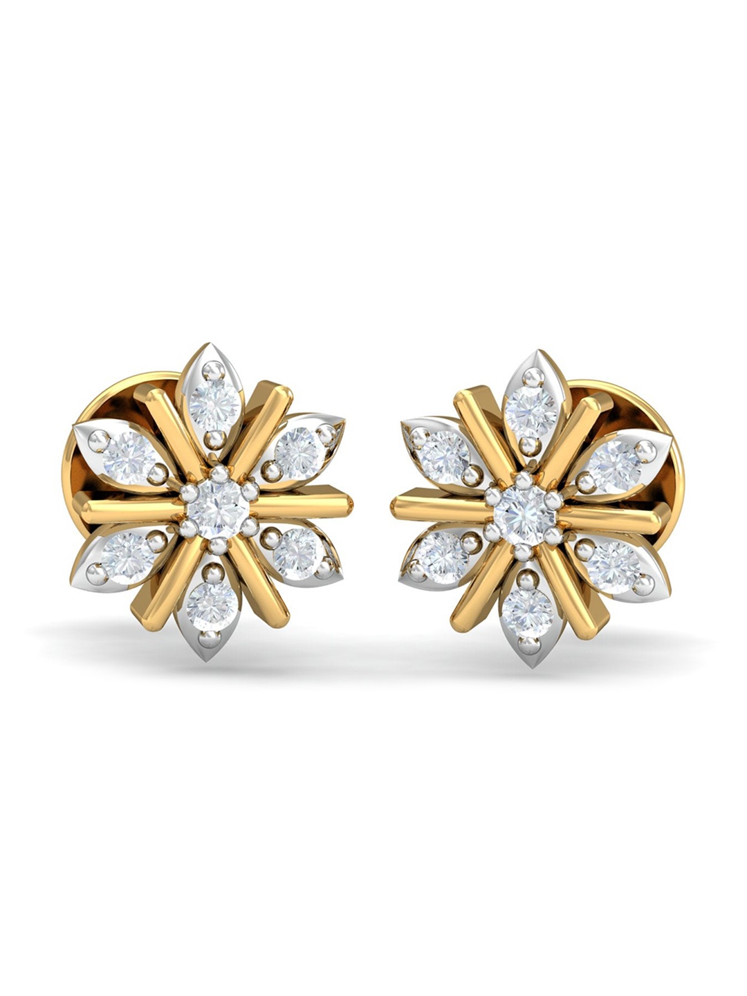 

KUBERBOX Sukanya 18KT Gold Diamond-Studded Earrings-1.52gm