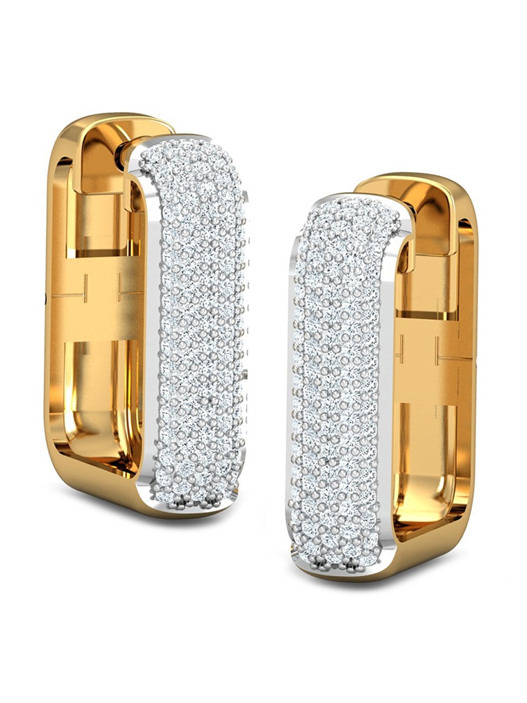 

KUBERBOX 18KT Gold Diamond-Studded Earrings -4.8gm