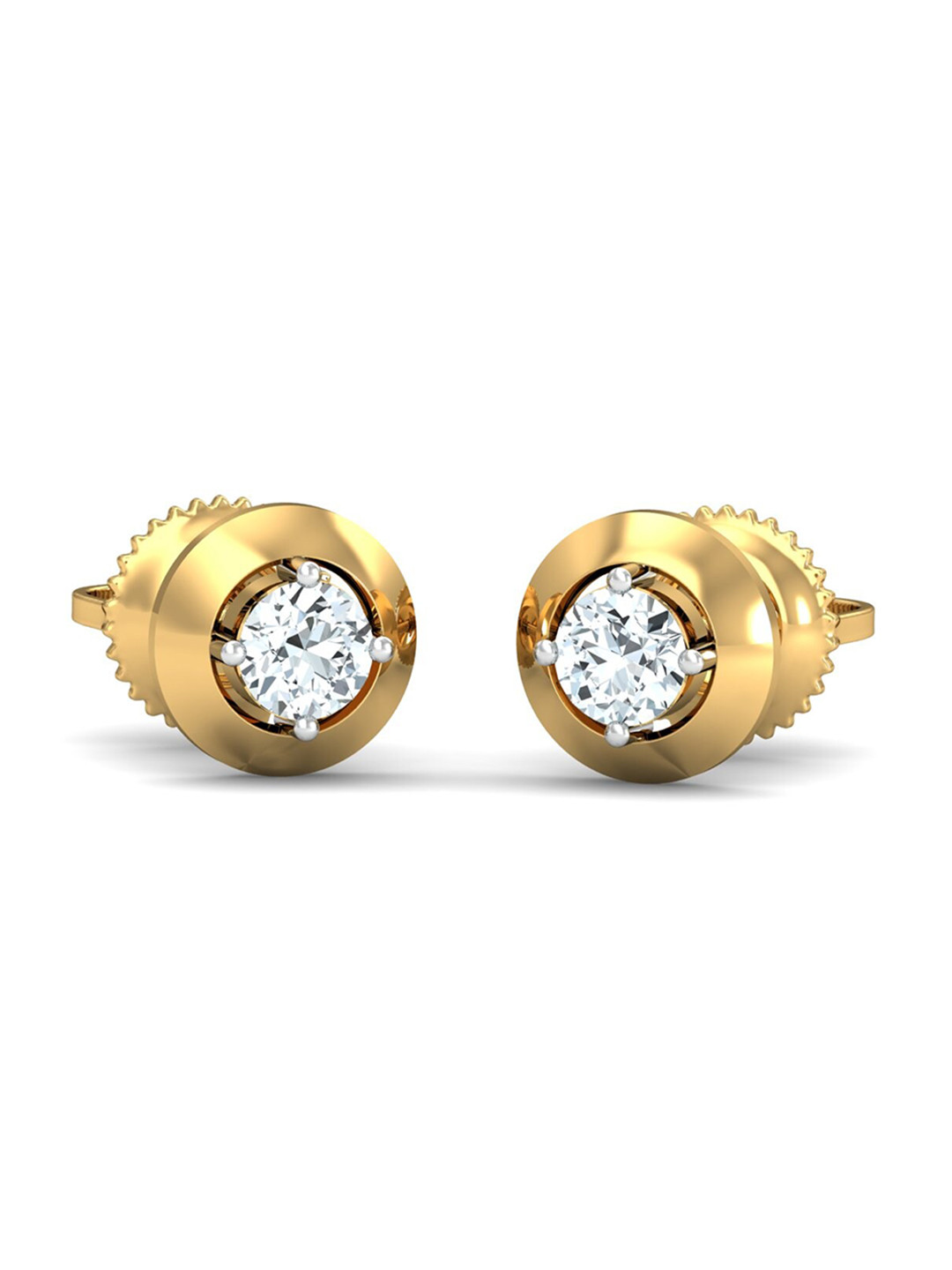

KUBERBOX Paradigm 18KT Gold Diamond Studded Earrings - 1.24 gm