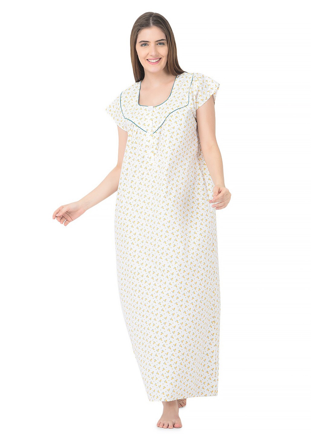 

Noty Floral Printed Maxi Nightdress, White