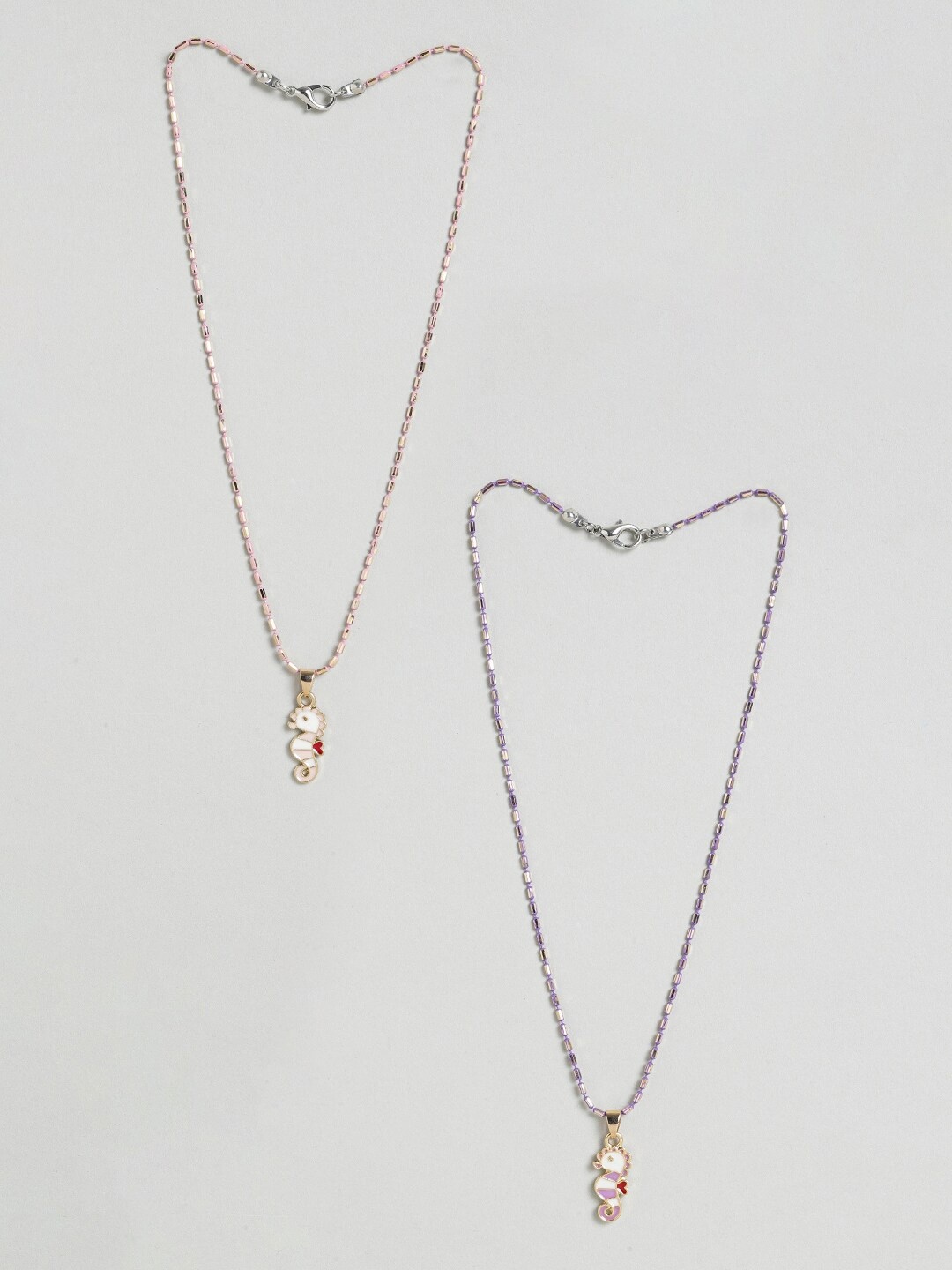 

EL REGALO Set Of 2 Necklace, Rose gold