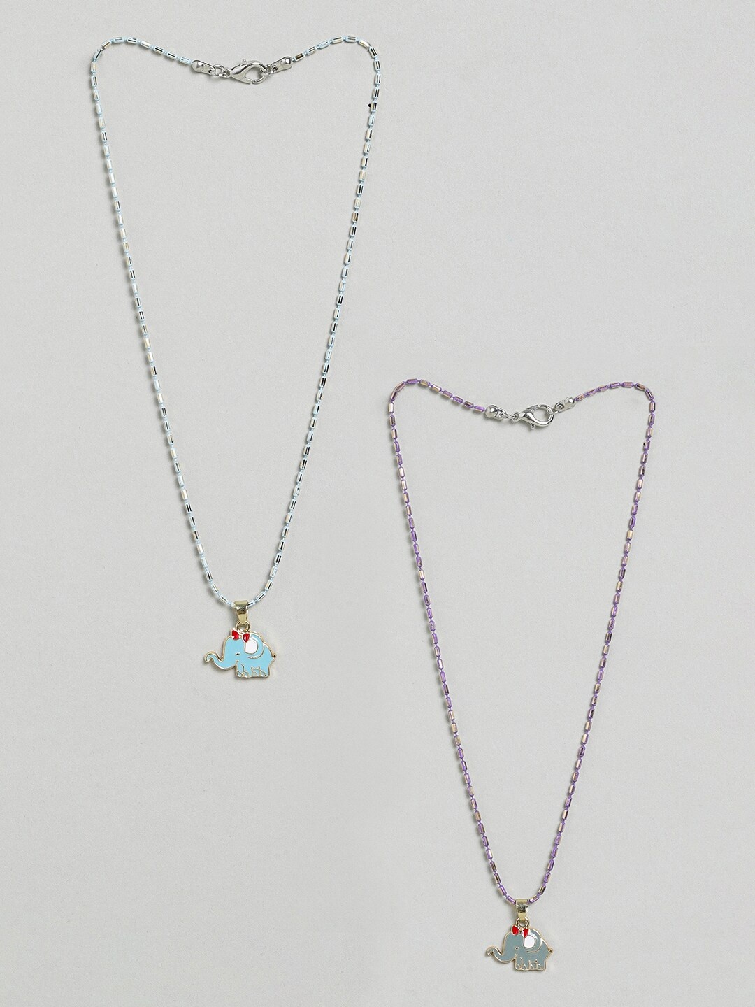 

EL REGALO Girls Set Of 2 Necklace, Purple