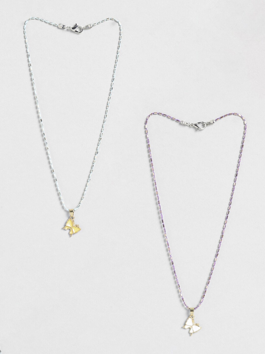 

EL REGALO Set Of 2 Necklace, Purple