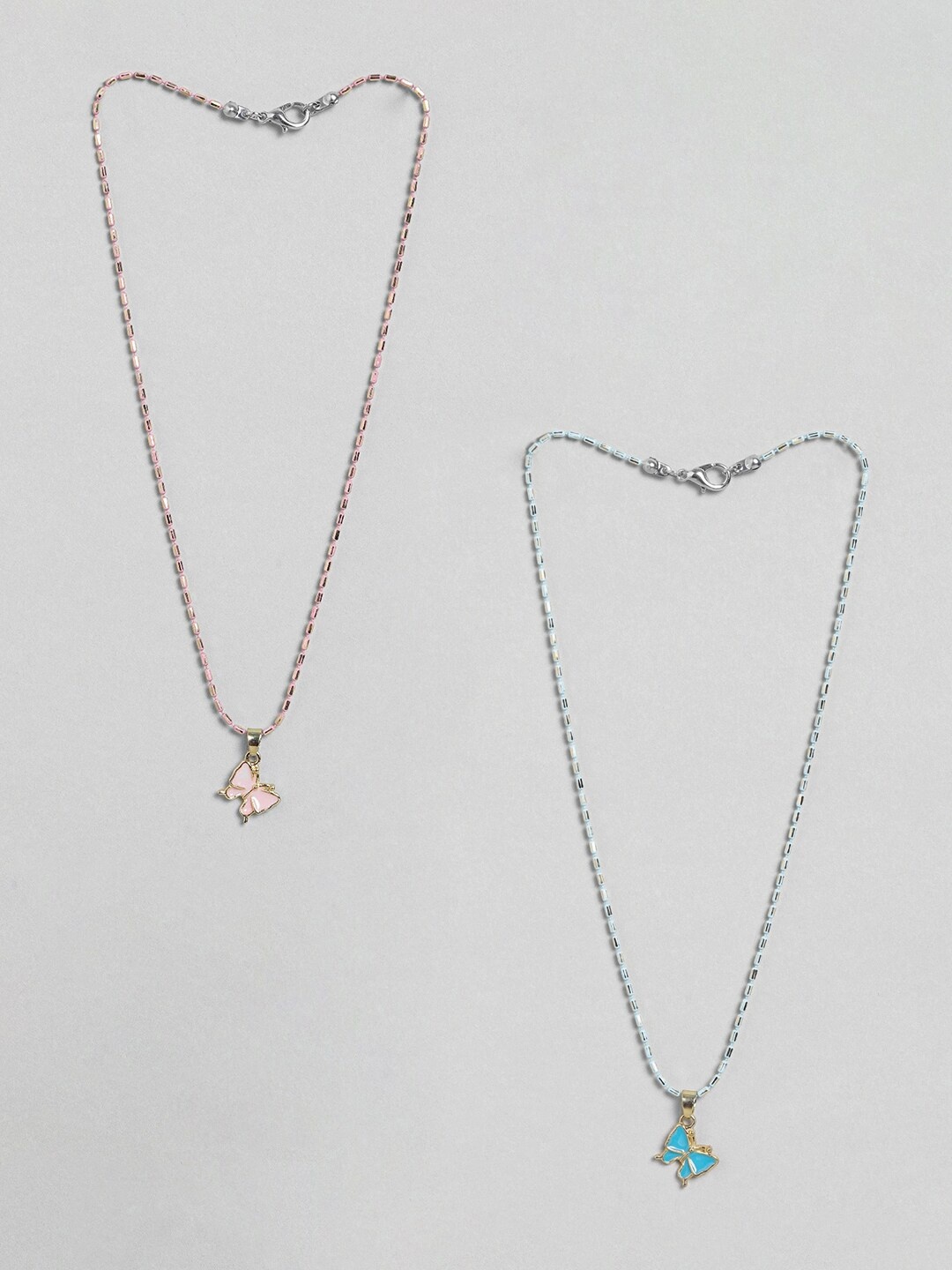 

EL REGALO Girls Set Of 2 Necklace, Silver