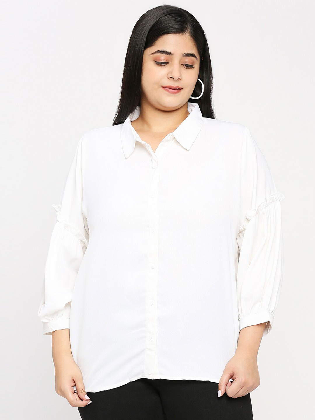 

Style Quotient Plus Size Smart Casual Shirt, White