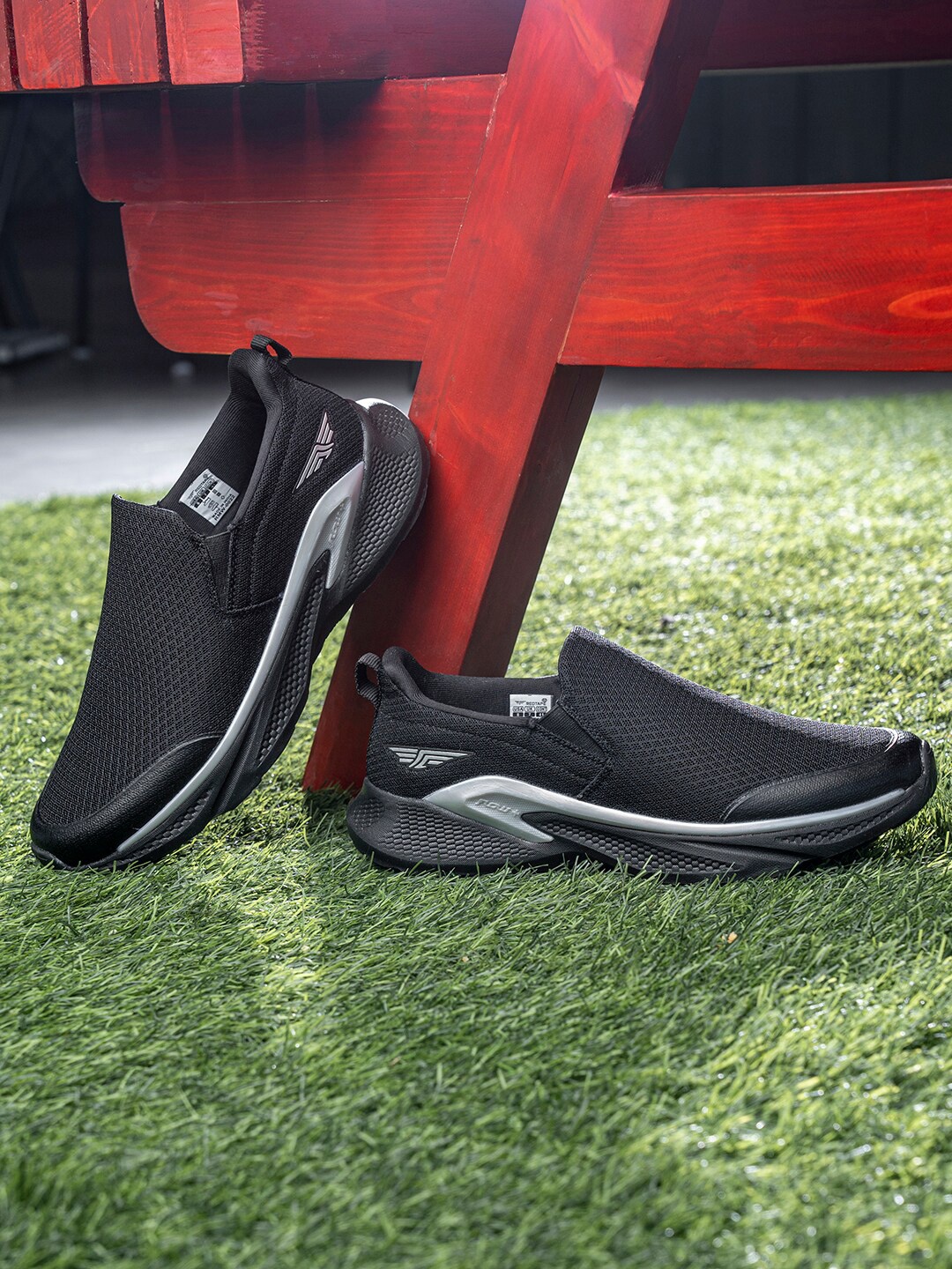 

Red Tape Men Mesh Walking Shoes, Black