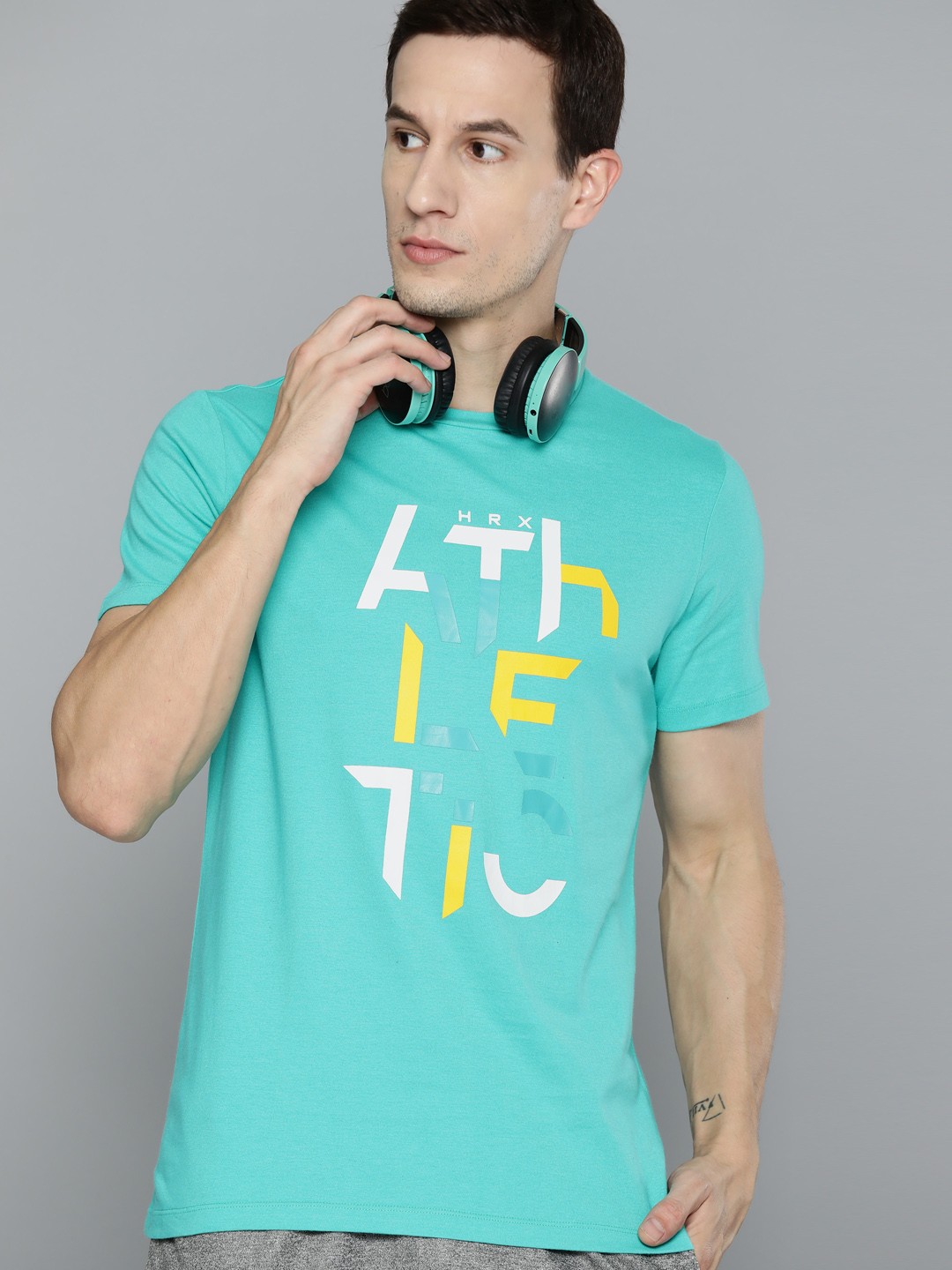 

HRX by Hrithik Roshan Men Graphic Printed T-shirt, Green