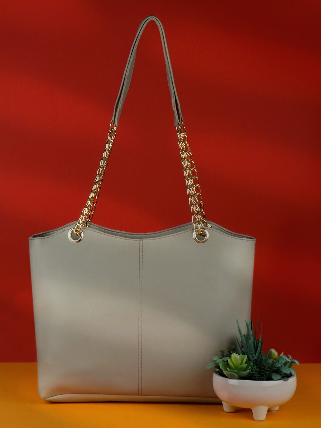 

Anna Claire Structured Shoulder Bag, Taupe