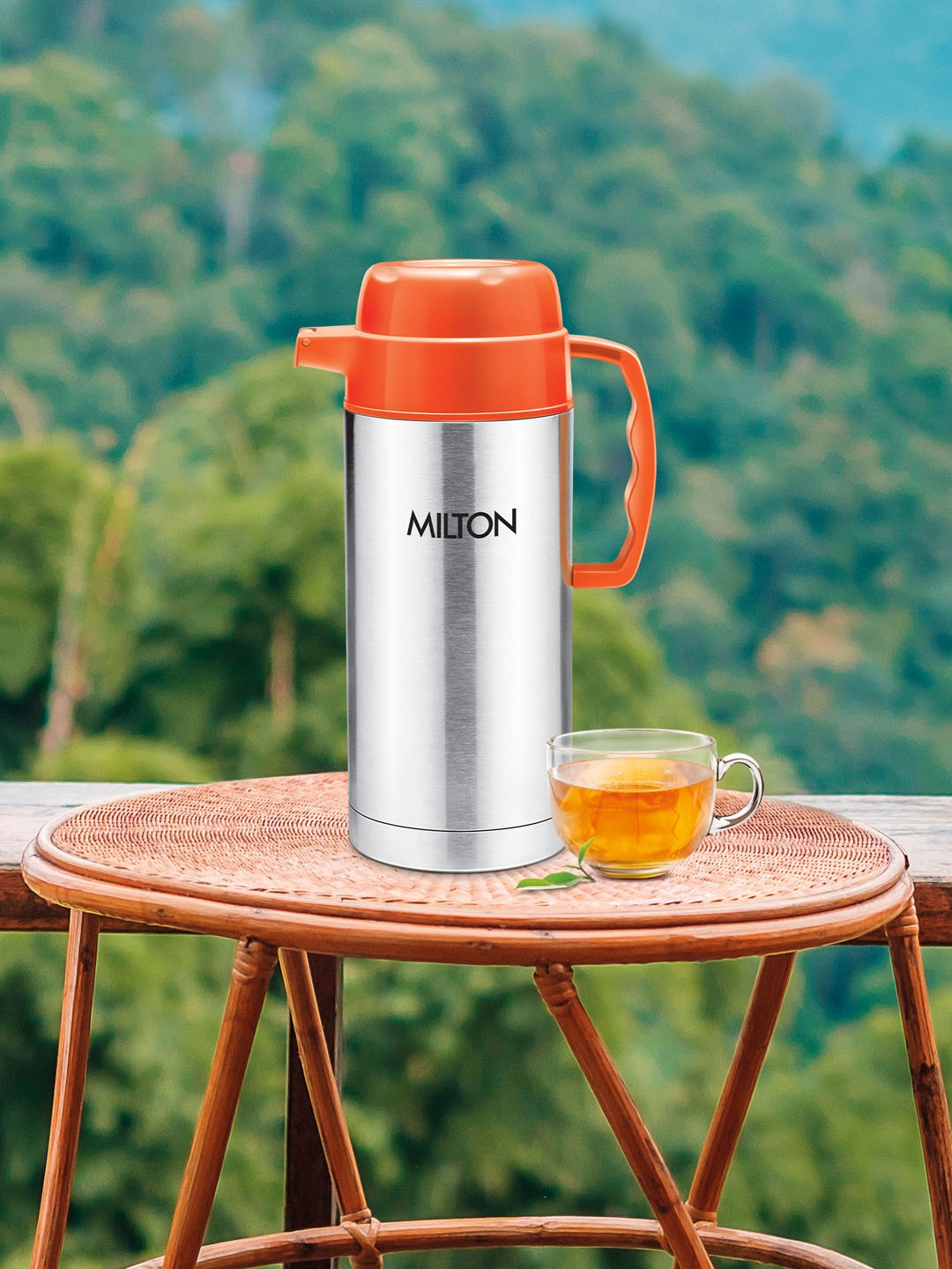 

Milton Dura 1500 Orange Colored Stainless Steel Tuff Insulated Water Bottle 1.5L