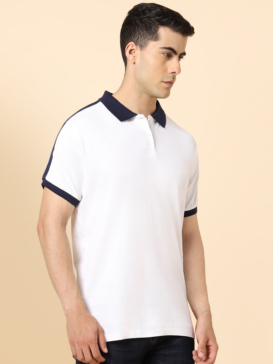 

Dennis Lingo Polo Collar Casual Cotton T-Shirt, White