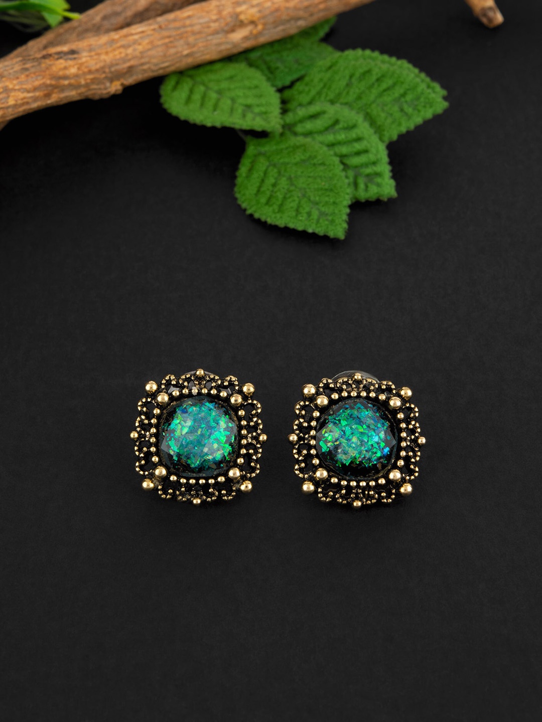 

E2O Gold-Plated Contemporary Studs Earrings
