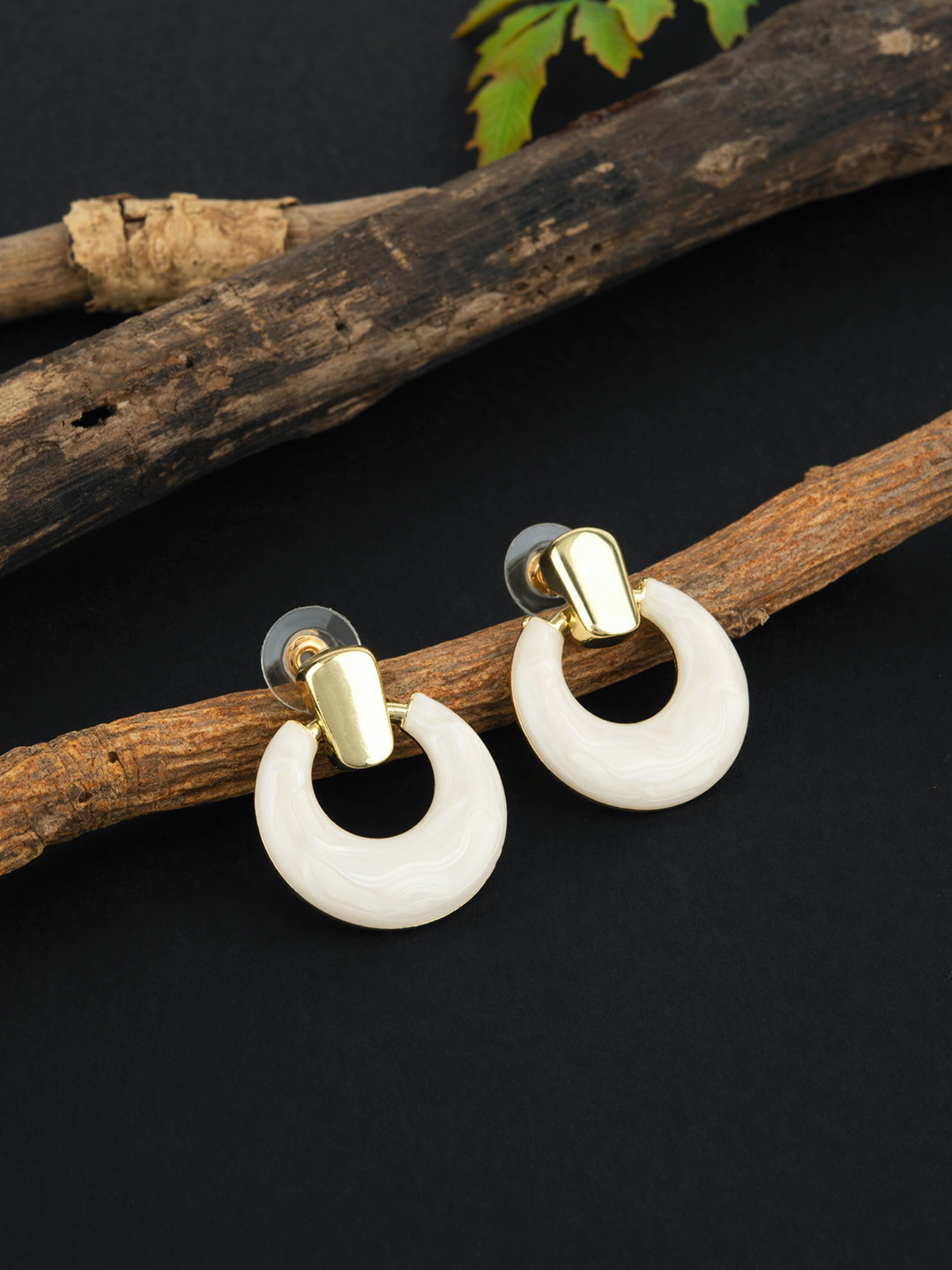 

E2O Gold-Plated Contemporary Drop Earrings