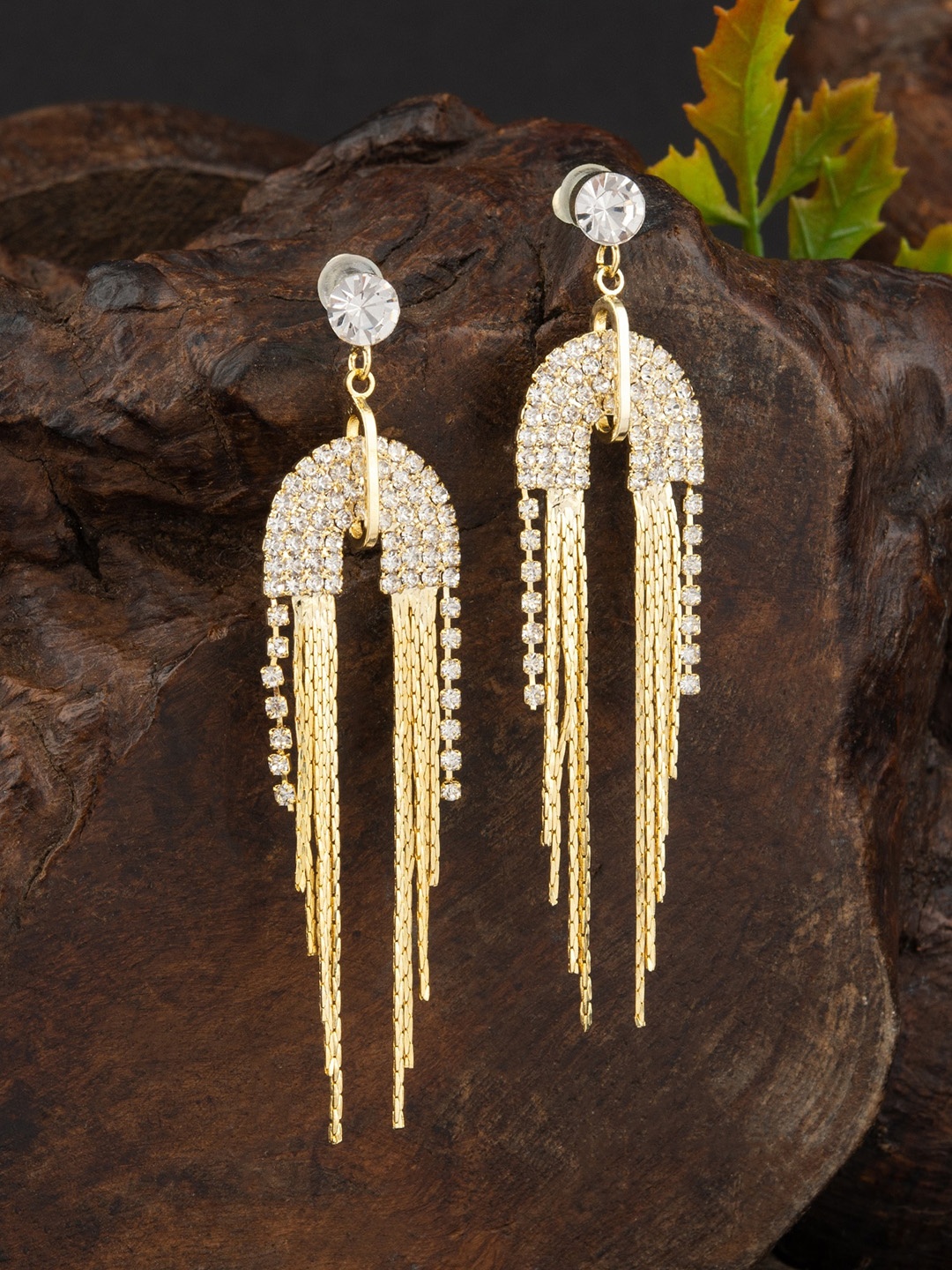 

E2O Gold-Plated Contemporary Drop Earrings