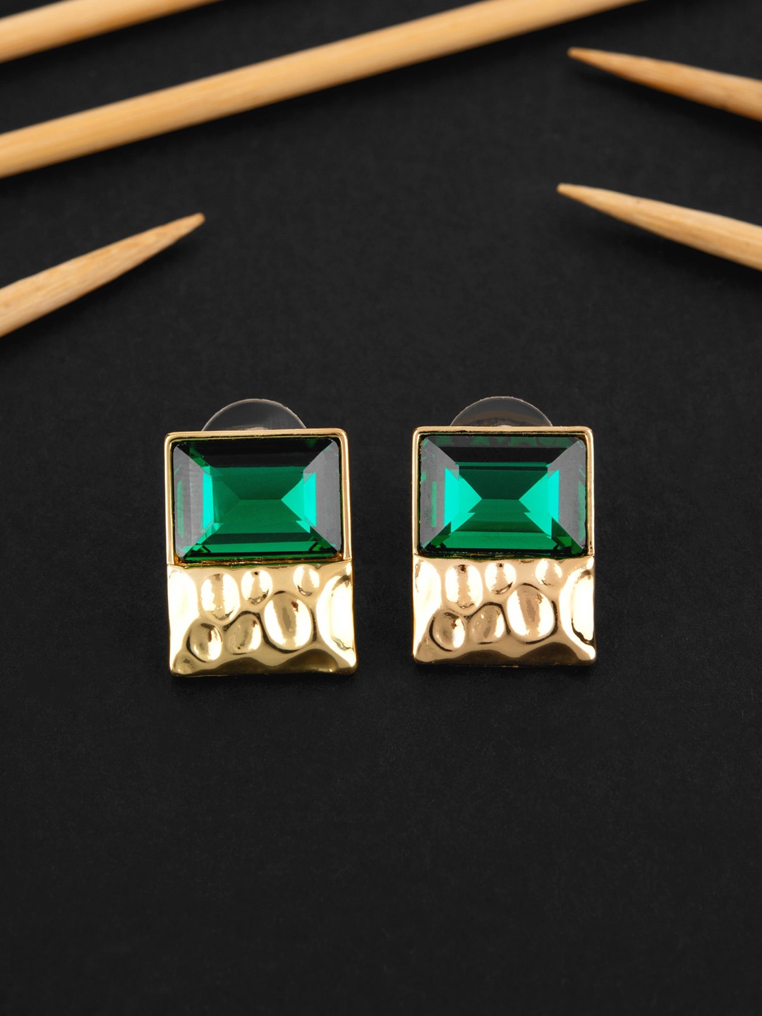 

E2O Gold-Plated Contemporary Studs Earrings