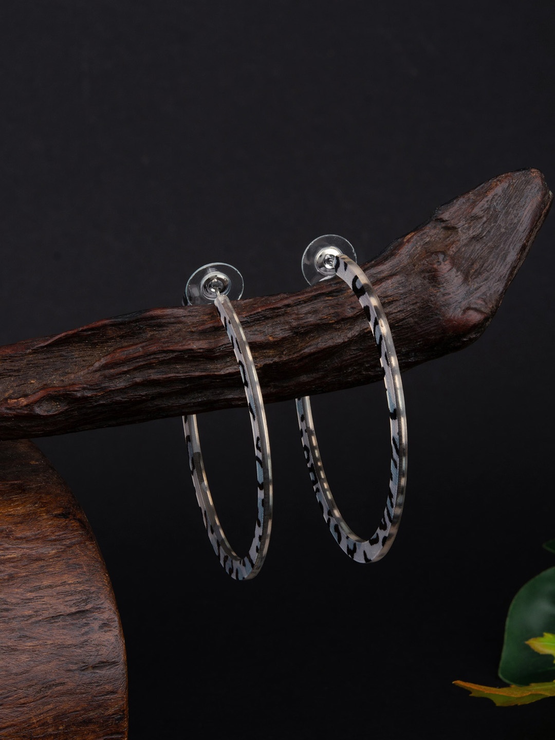 

E2O Circular Half Hoop Earrings, Grey