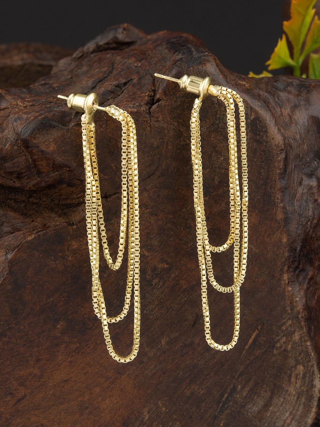 

E2O Gold-Plated Dangler Drop Earrings