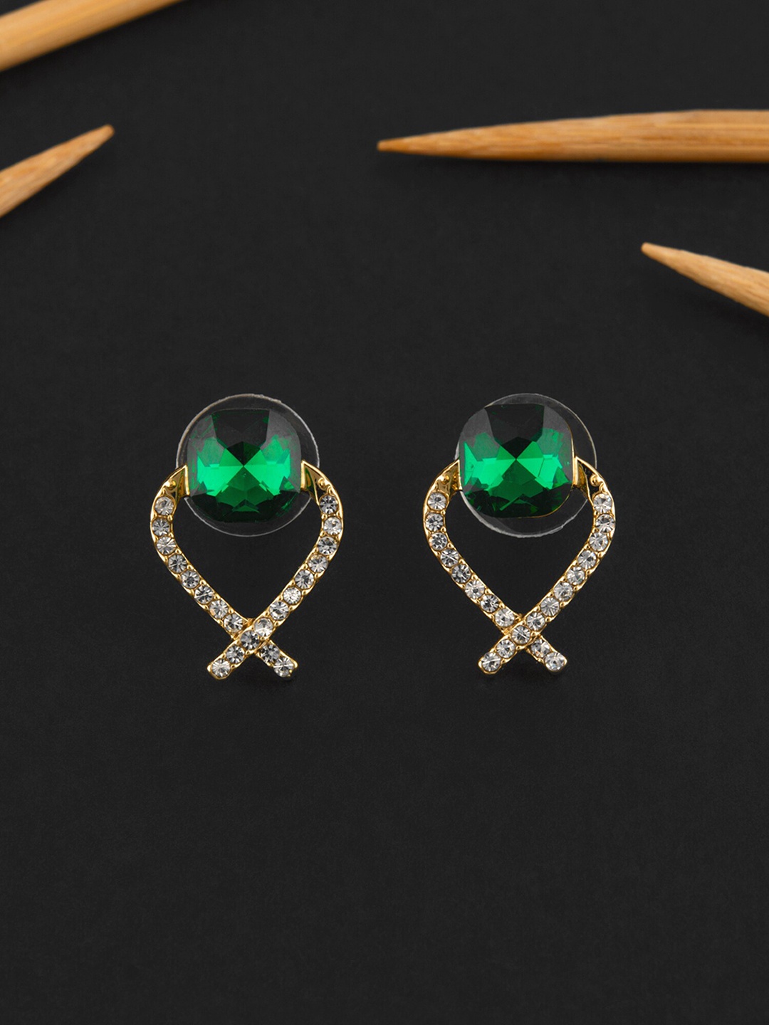 

E2O Gold-Plated Contemporary Studs Earrings