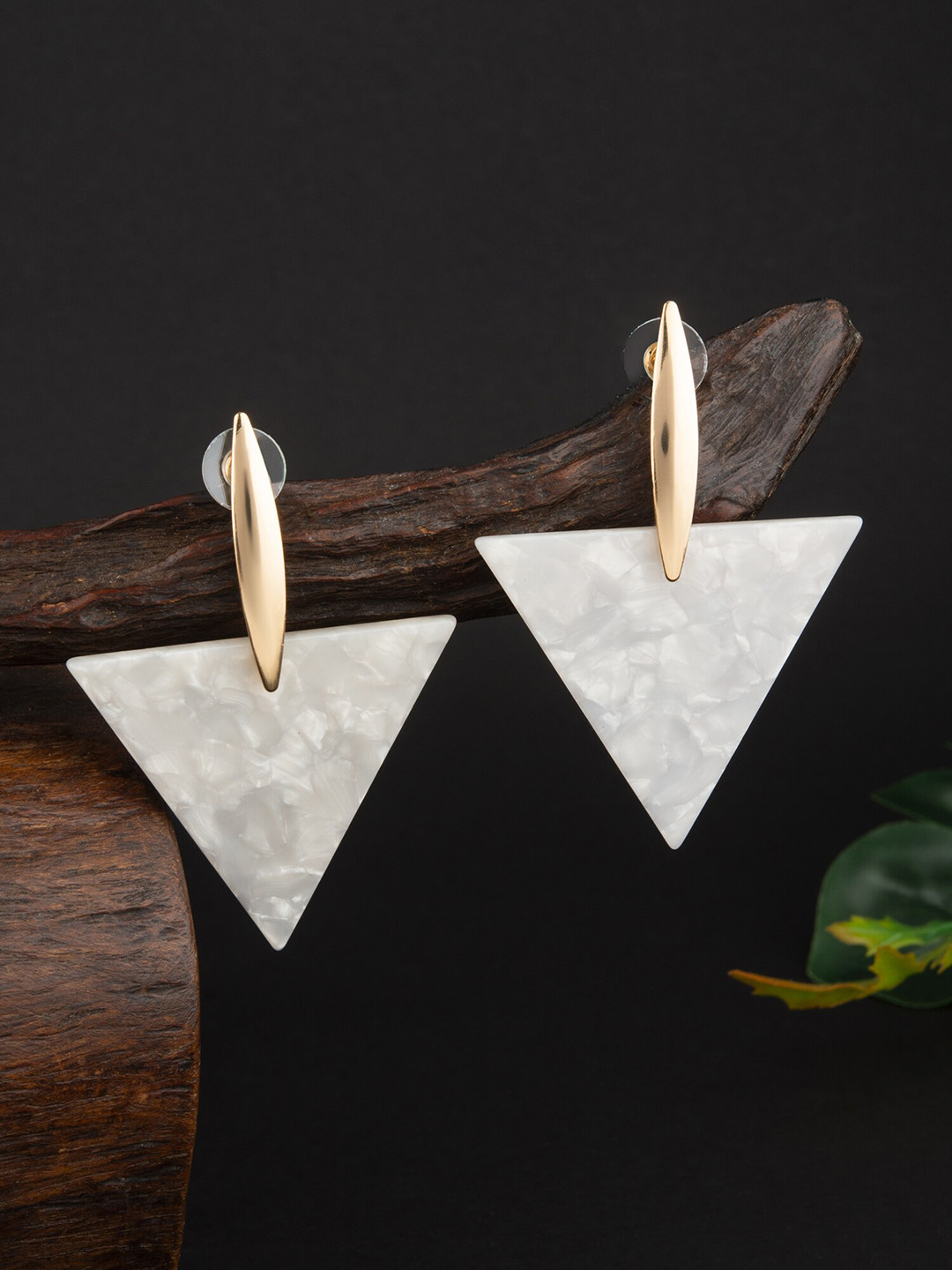 

E2O Gold-Plated Triangle Shape Studs Earrings