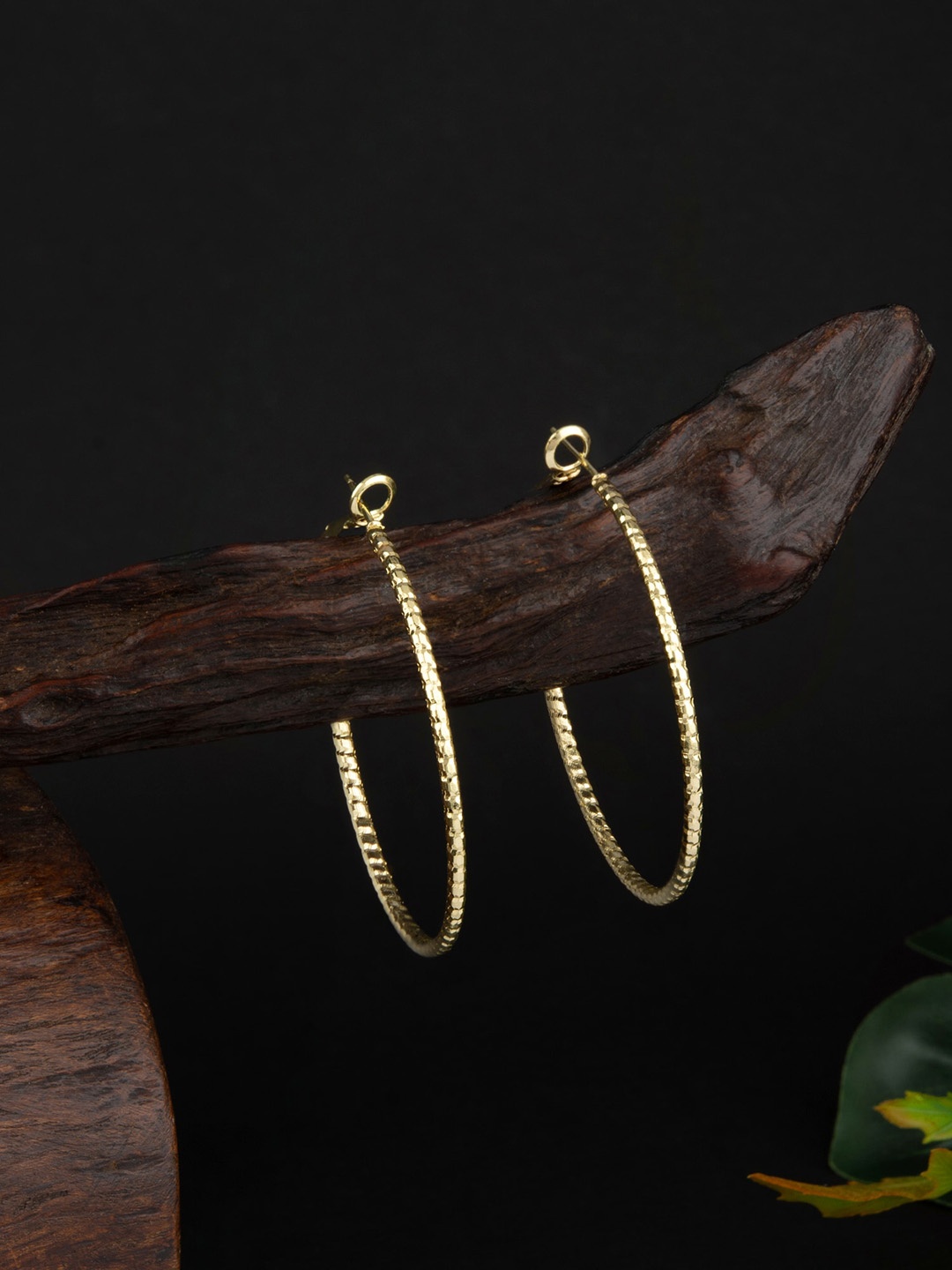 

E2O Gold-Plated Contemporary Hoop Earrings