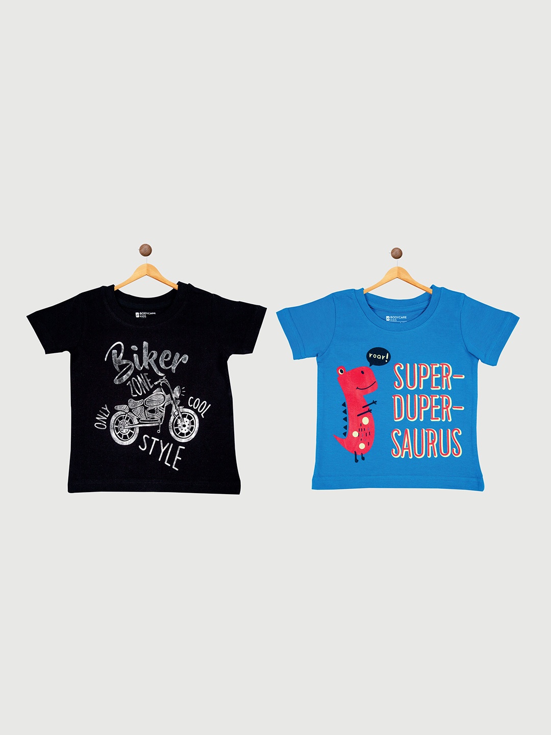 

Bodycare Boys Pack of 2 Typography Printed T-shirt, Black