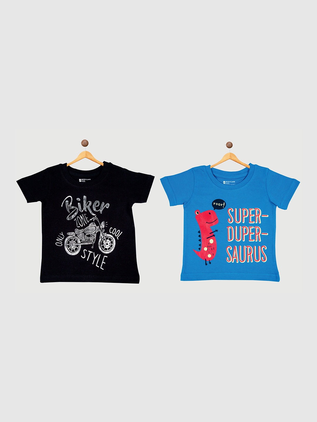 

Bodycare Boys Pack of 2 Typography Printed T-shirt, Black