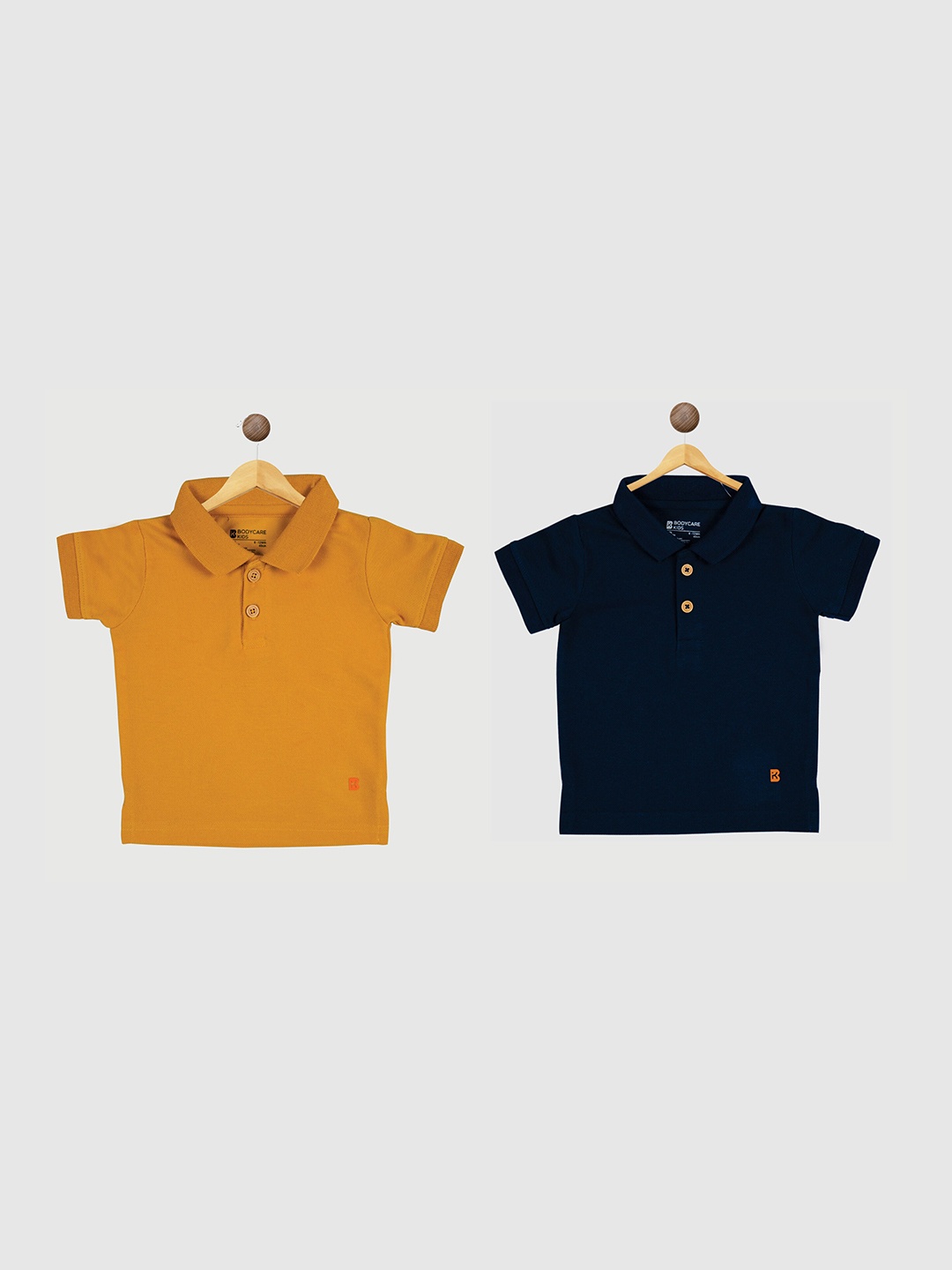 

Bodycare Infants Boys Pack Of 2 Polo Collar Cotton T-shirt, Navy blue