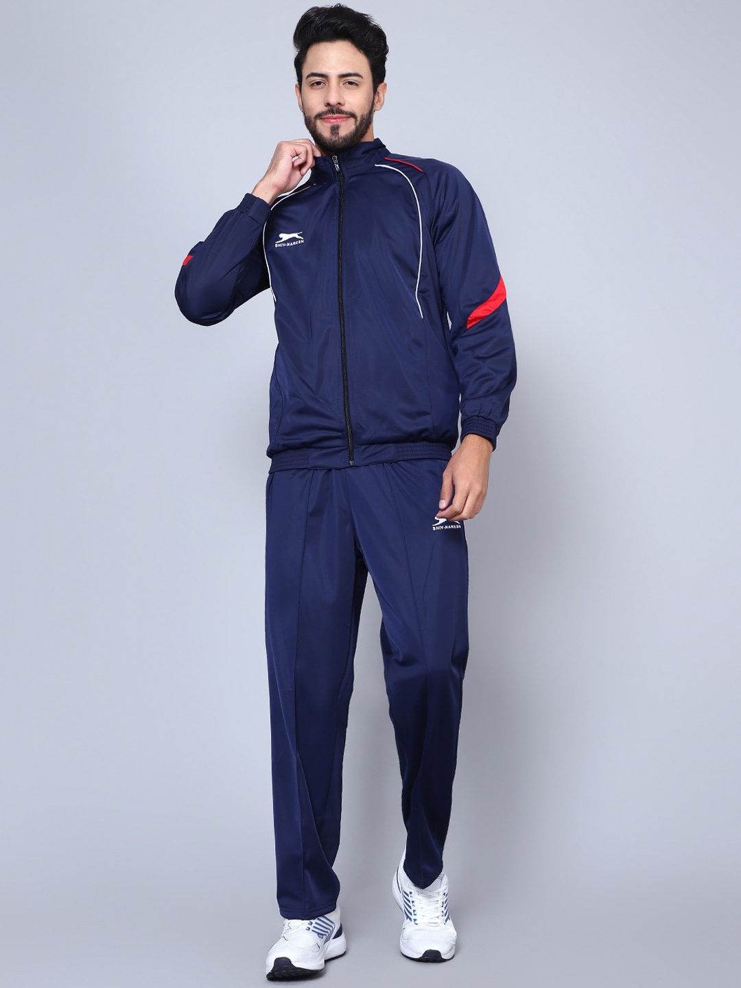 

Shiv Naresh Colorblocked Tracksuit, Navy blue