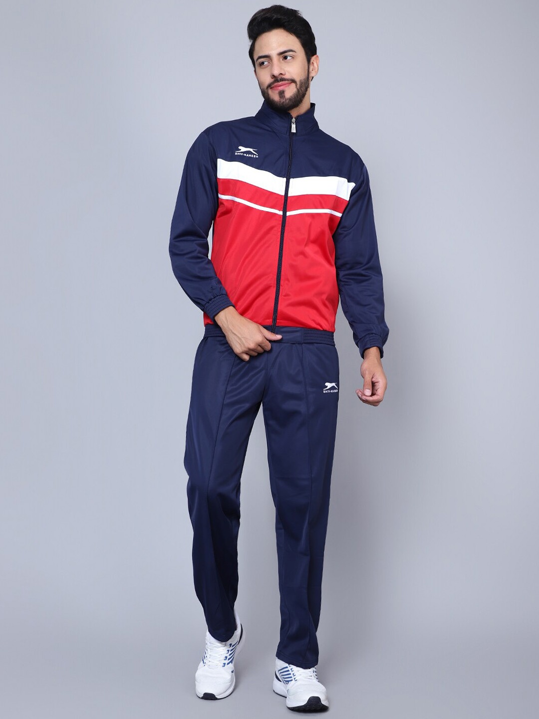 

Shiv Naresh Colourblocked Tracksuits, Navy blue