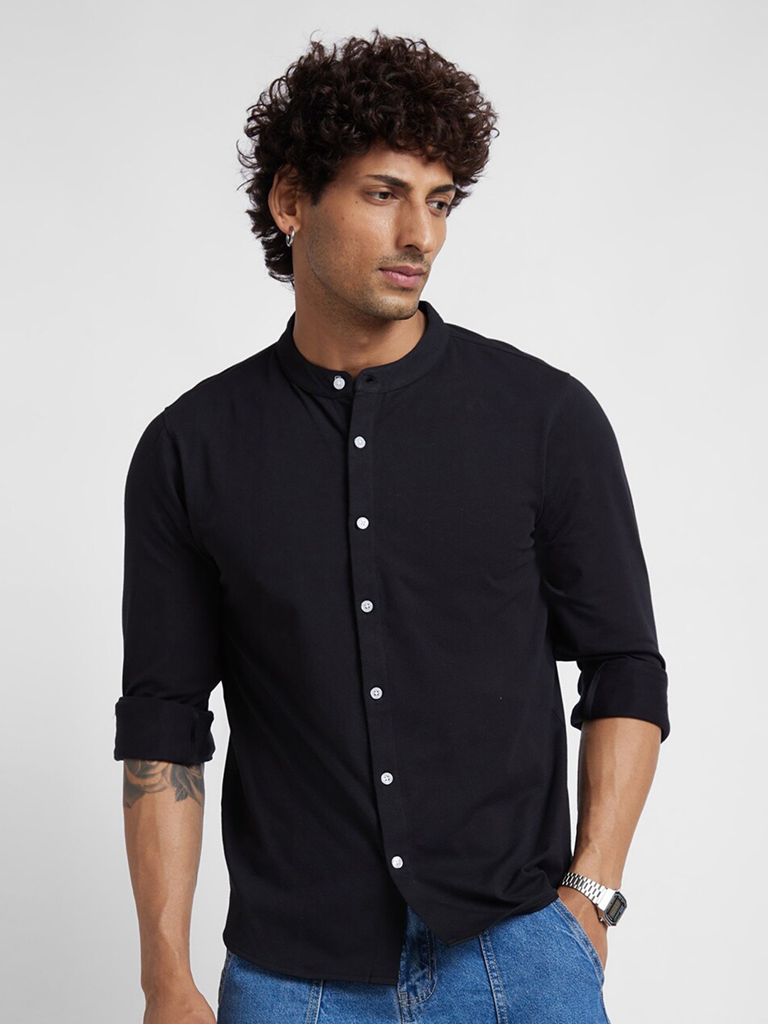 

VASTRADO Men Cotton Opaque Casual Shirt, Black