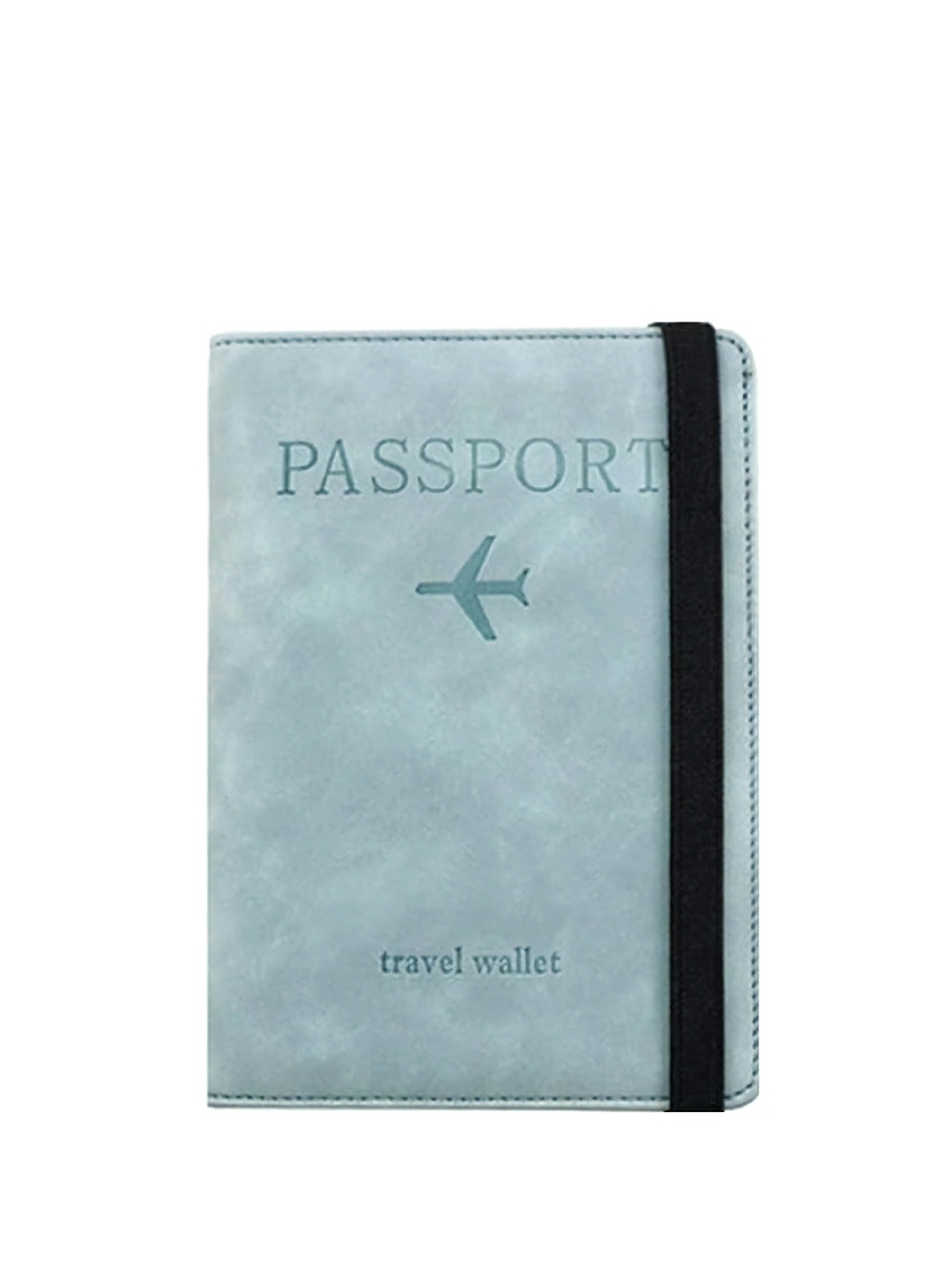 

VOGARD Unisex Textured Leather Passport Holder, Blue