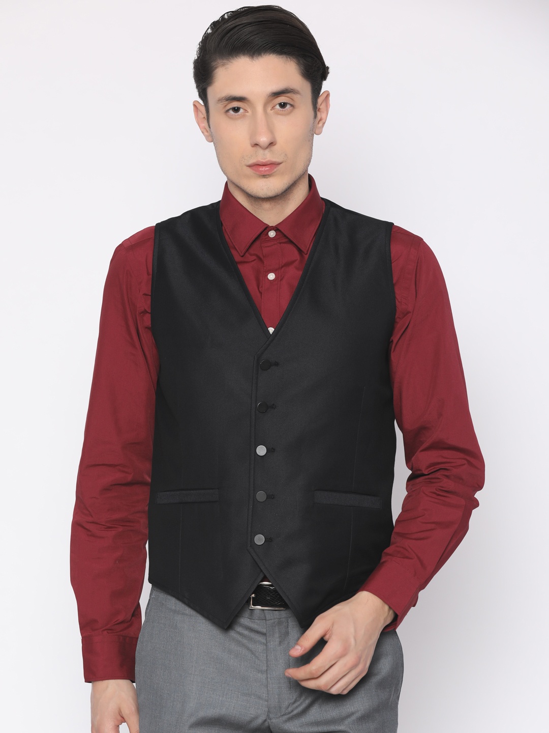 

V Dot Black Waistcoat