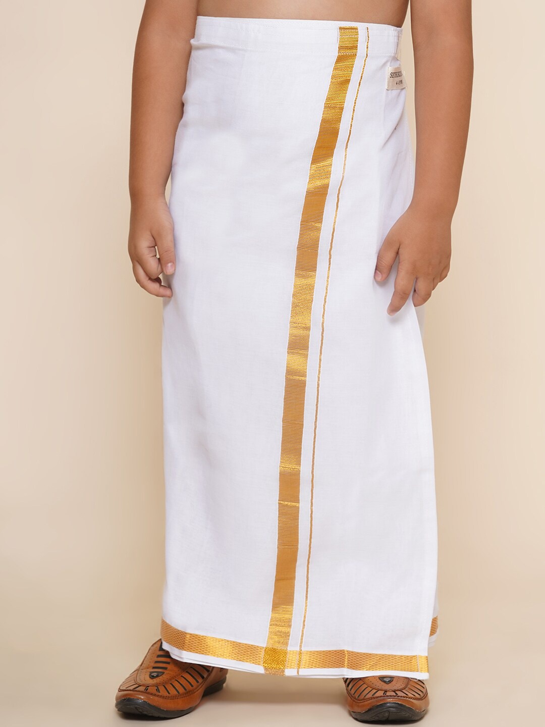 

Sethukrishna Boys Mid Rise Dhoti Pants, White