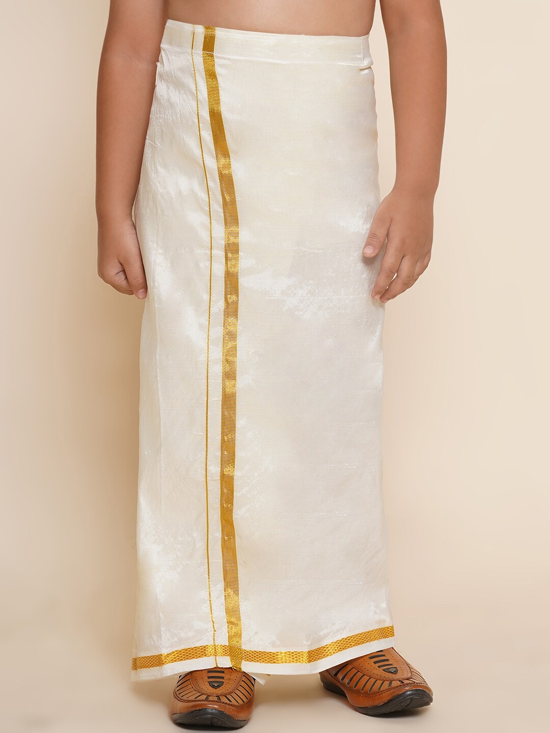 

Sethukrishna Boys Mid Rise Dhoti Pants, Cream